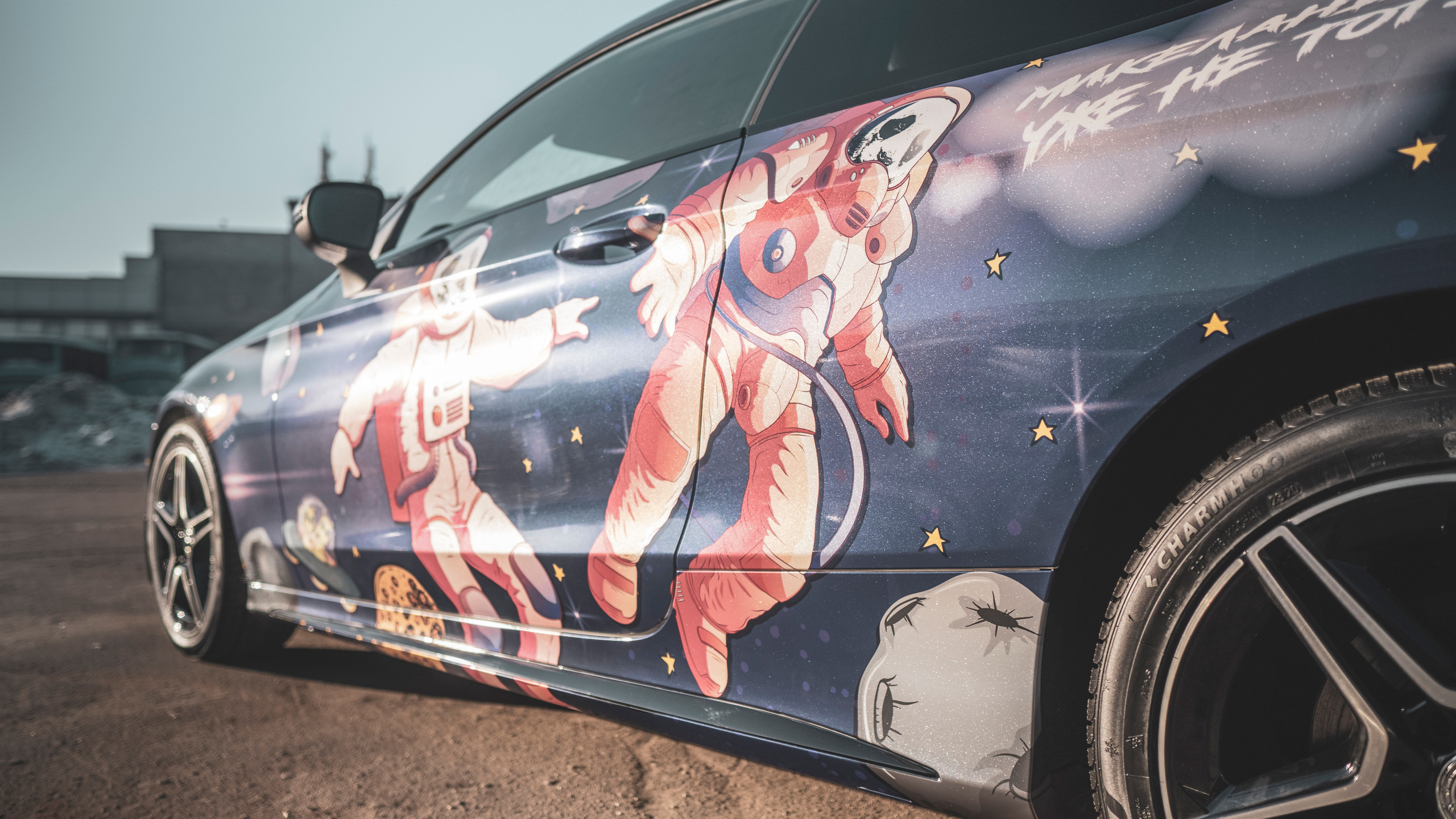 Винилография на Mercedes Benz E Coupe. Студия дизайна и оклейки авто Barmaley Design