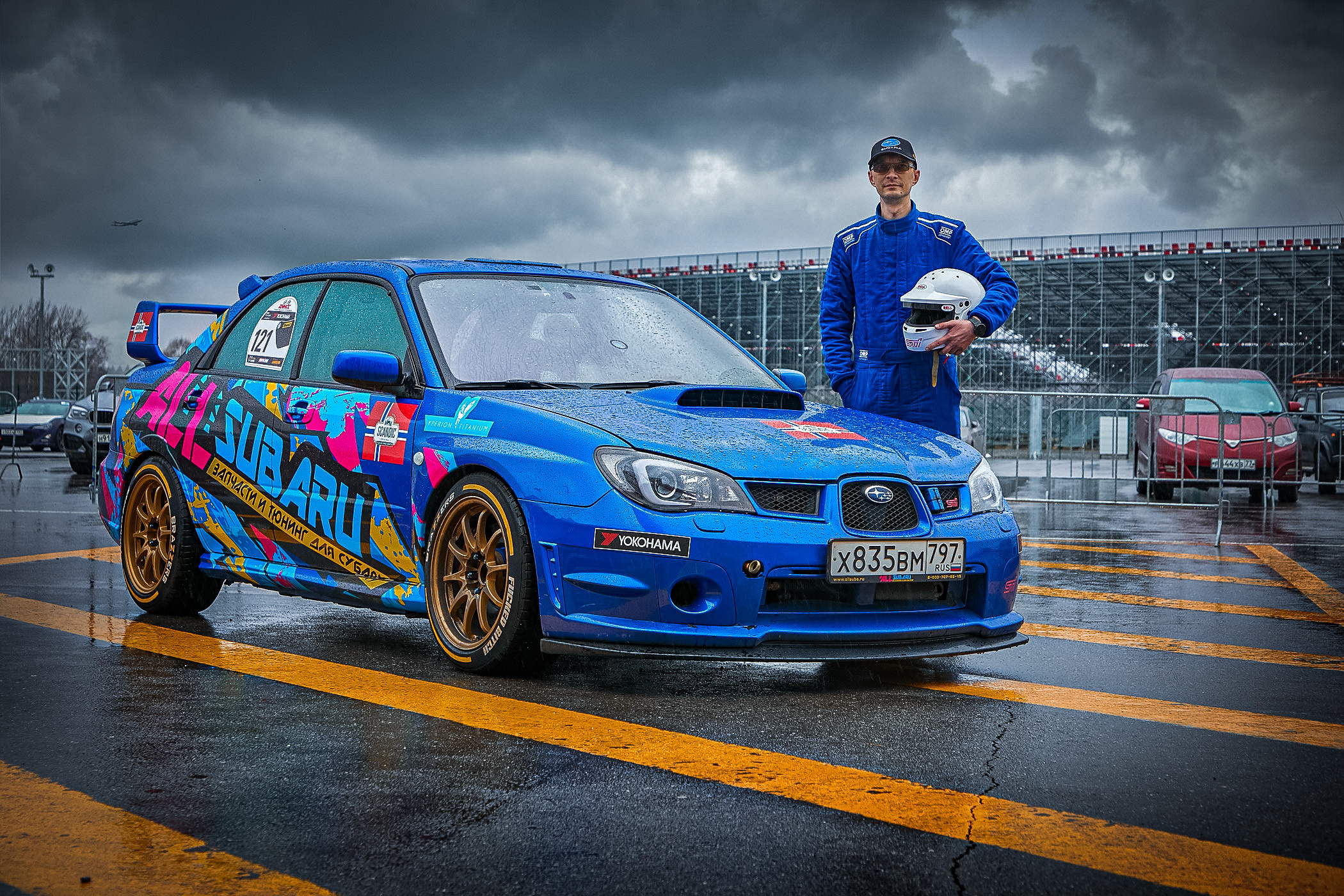 Винилография на Subaru WRX STI. Студия дизайна и оклейки авто Barmaley Design