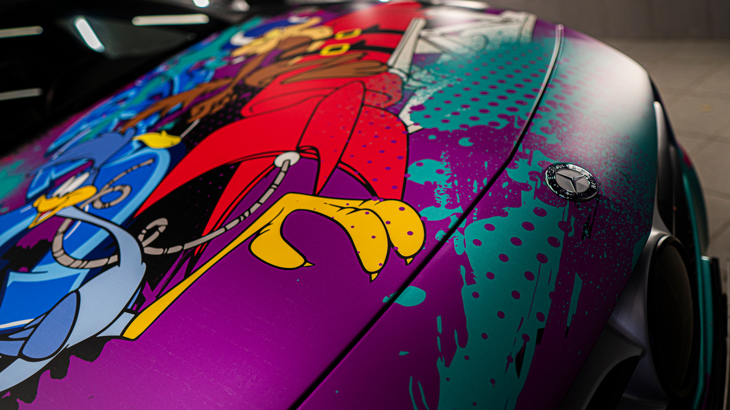 Винилография на Mercedes Benz A. Студия дизайна и оклейки авто Barmaley Design