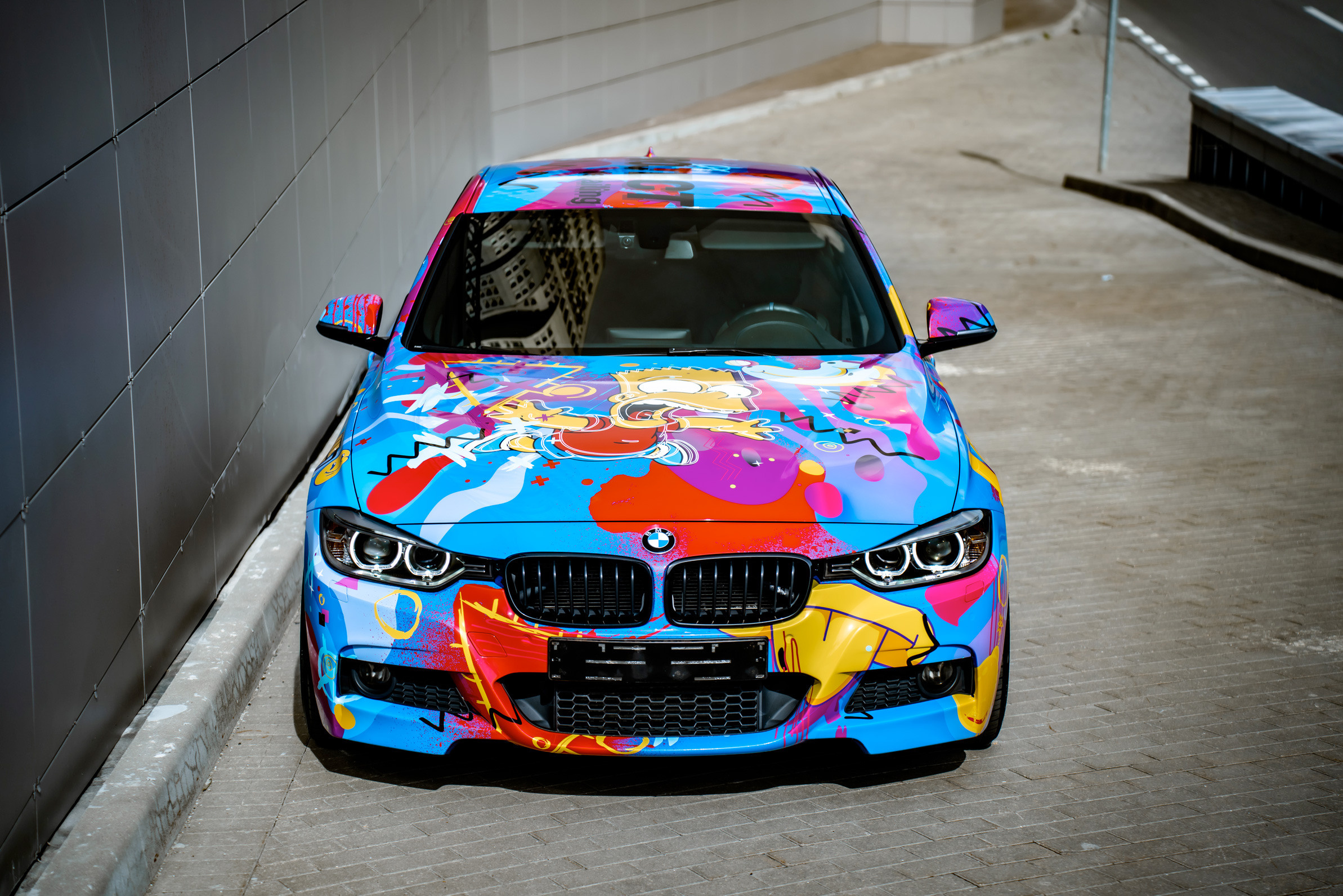 Винилография на BMW 3 F30. Студия дизайна и оклейки авто Barmaley Design