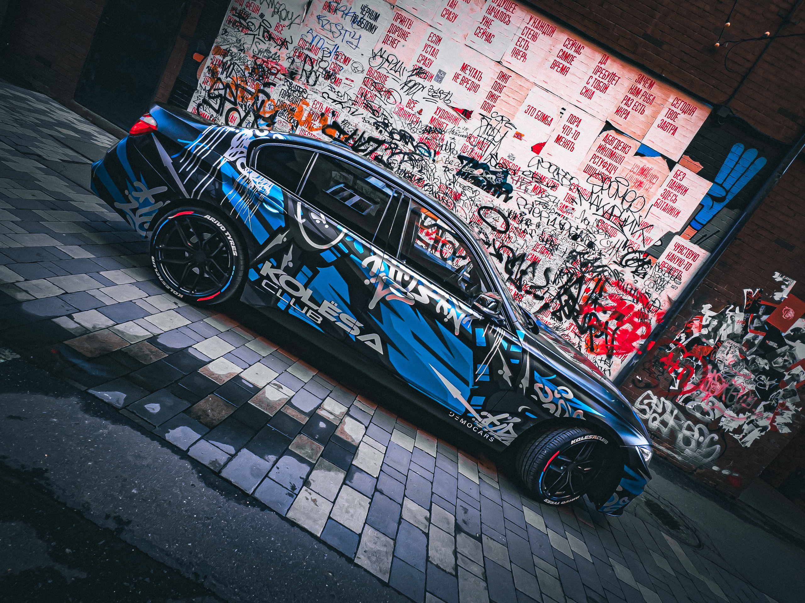 Винилография на BMW 3 F30 Kolesa Klub. Студия дизайна и оклейки авто Barmaley Design