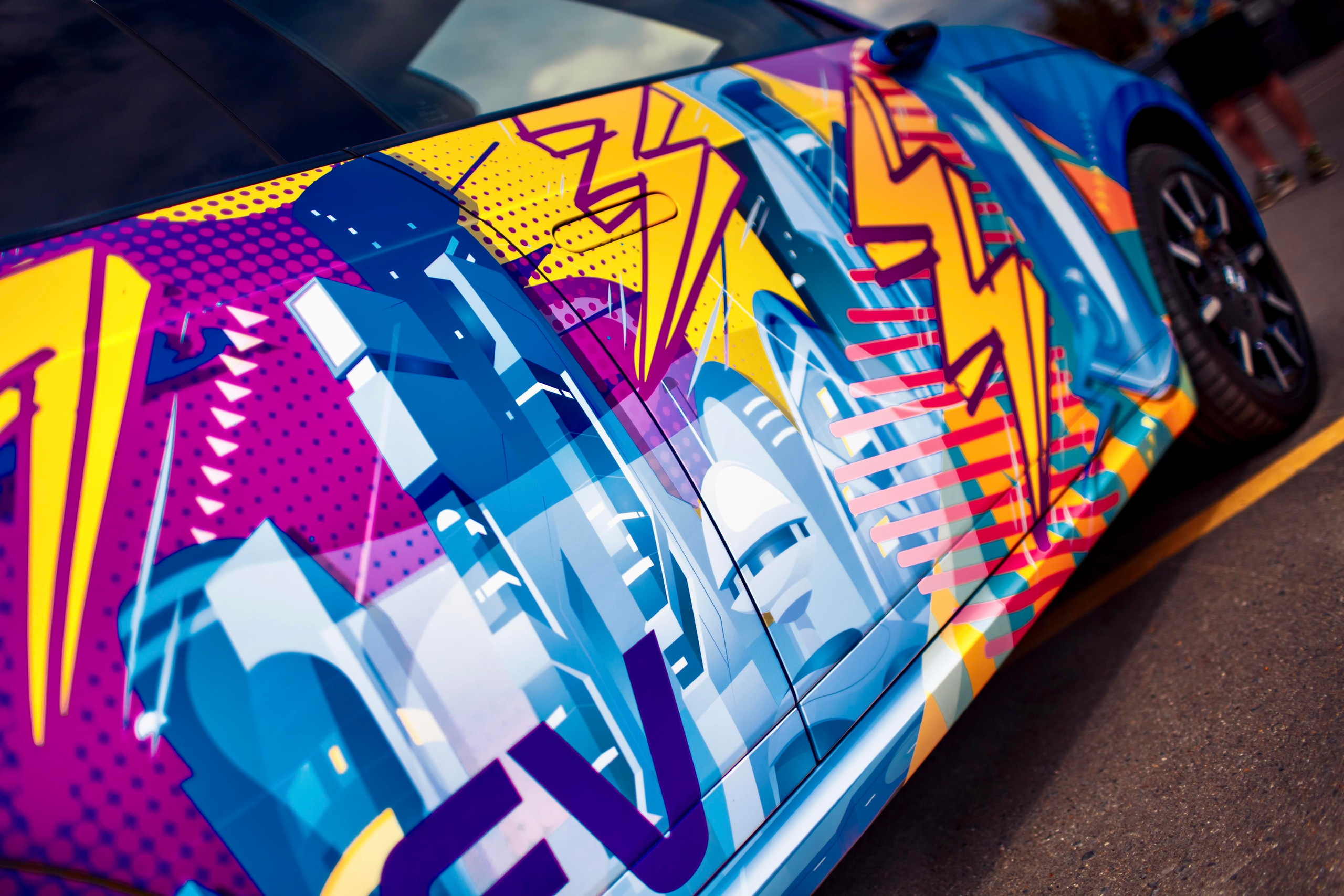 Винилография на Honda E. Студия дизайна и оклейки авто Barmaley Design