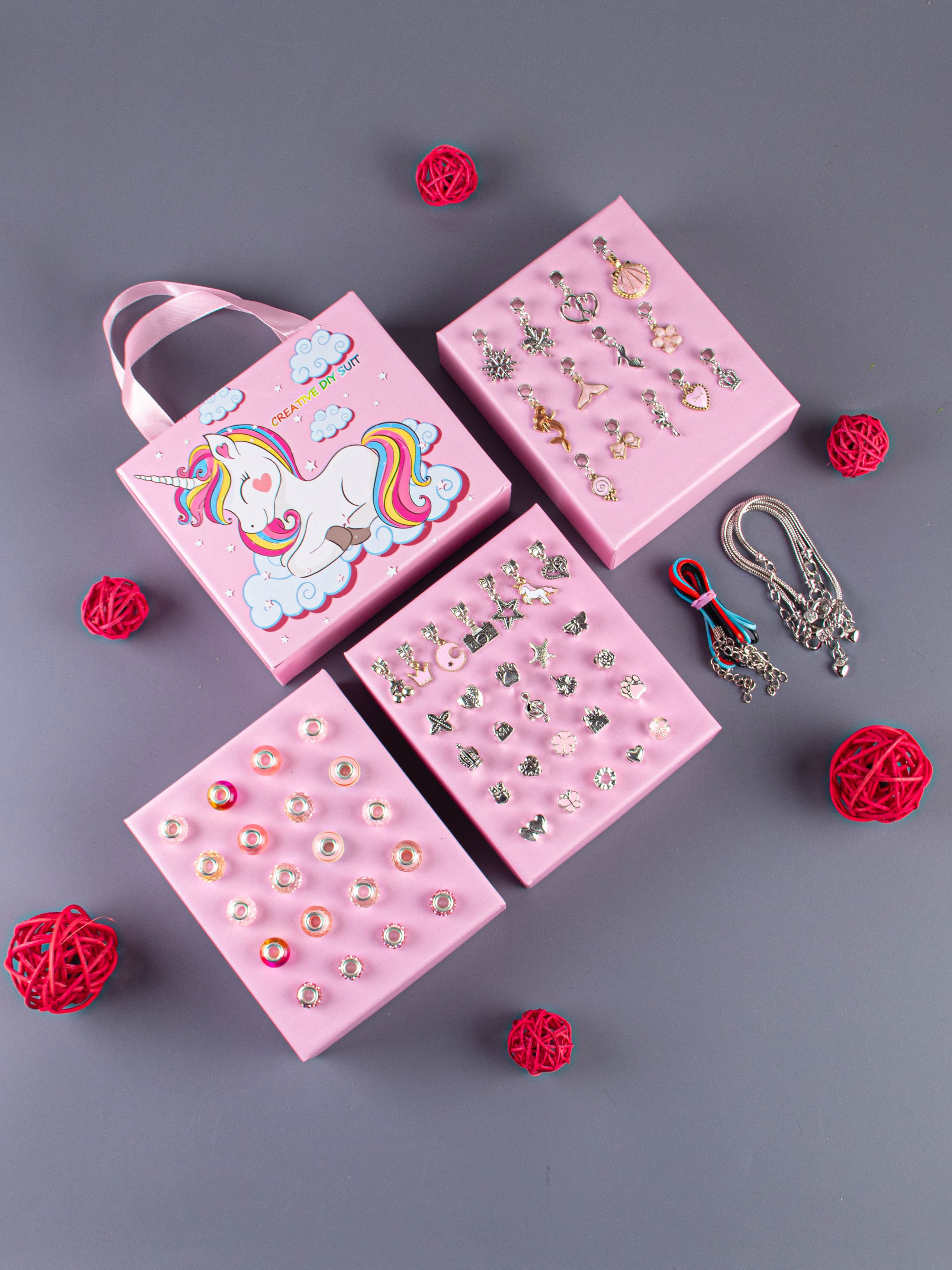 Наборы по созданию браслетов (розовый). «Матрица»