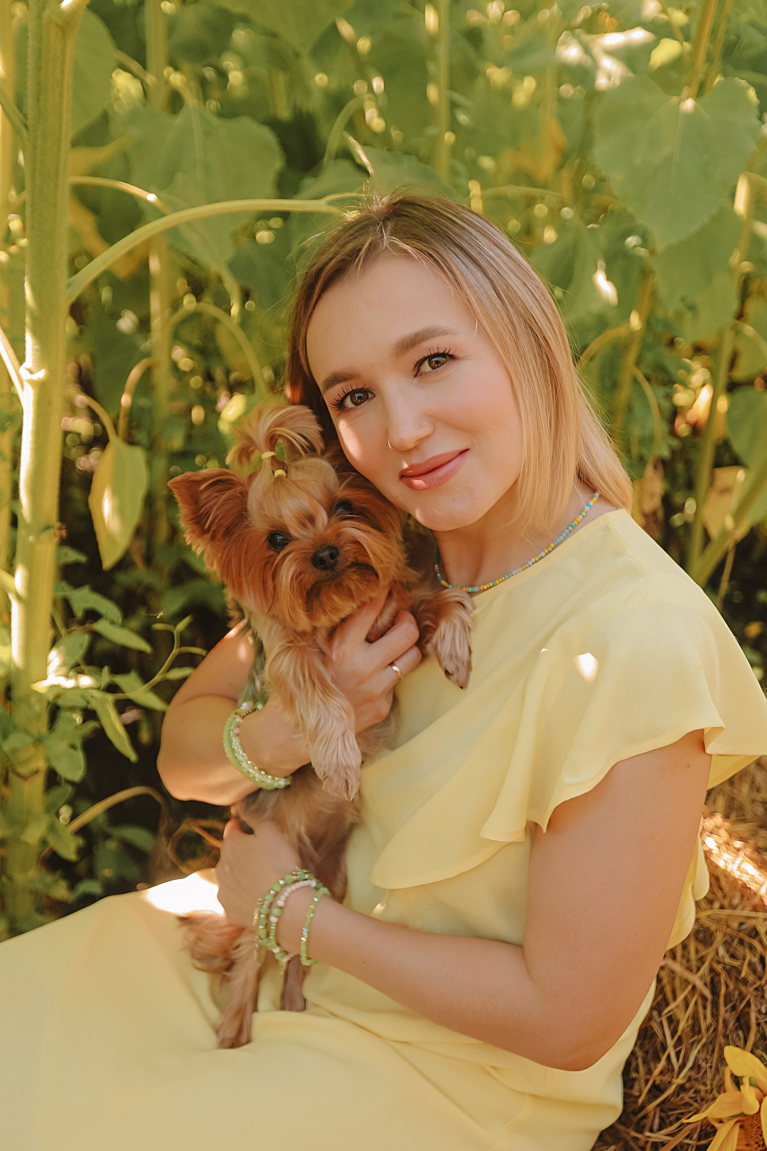 Подсолнухи. Семейный фотограф Тюмень, фотограф на роды Салмина Мария