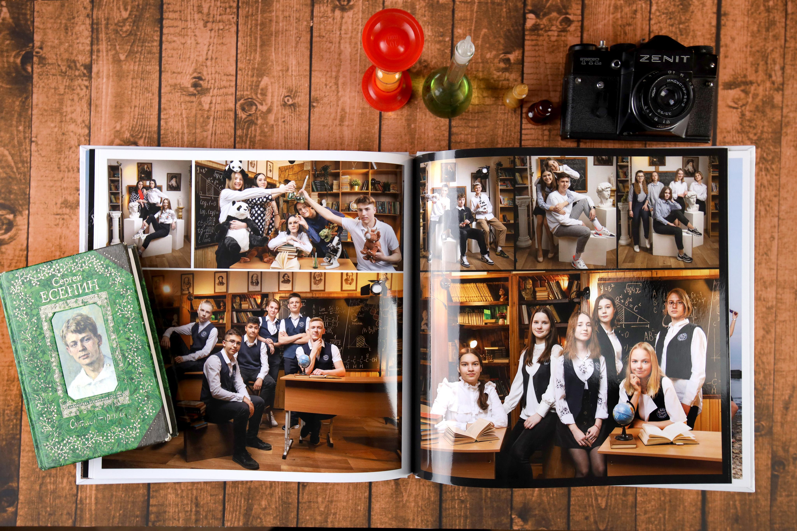 Фотокнига старшеклассника в Новосибирске премиум класса. Выпускной альбом Новосибирск