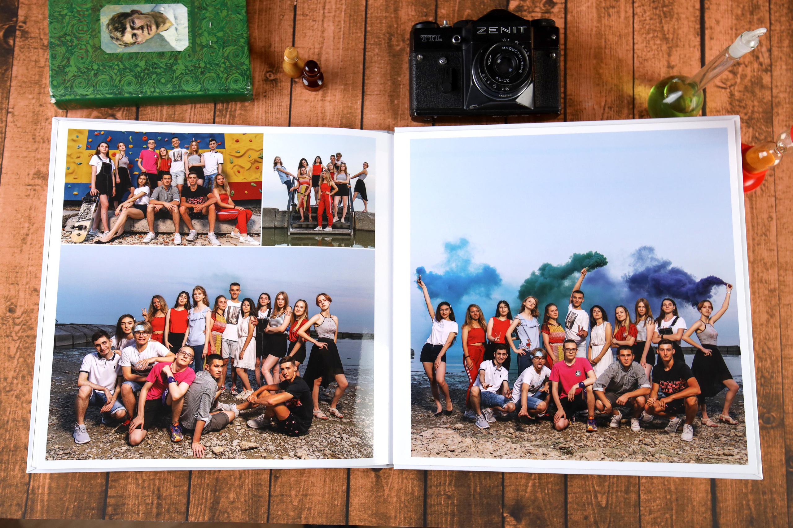 Фотокнига старшеклассника в Новосибирске премиум класса. Выпускной альбом Новосибирск