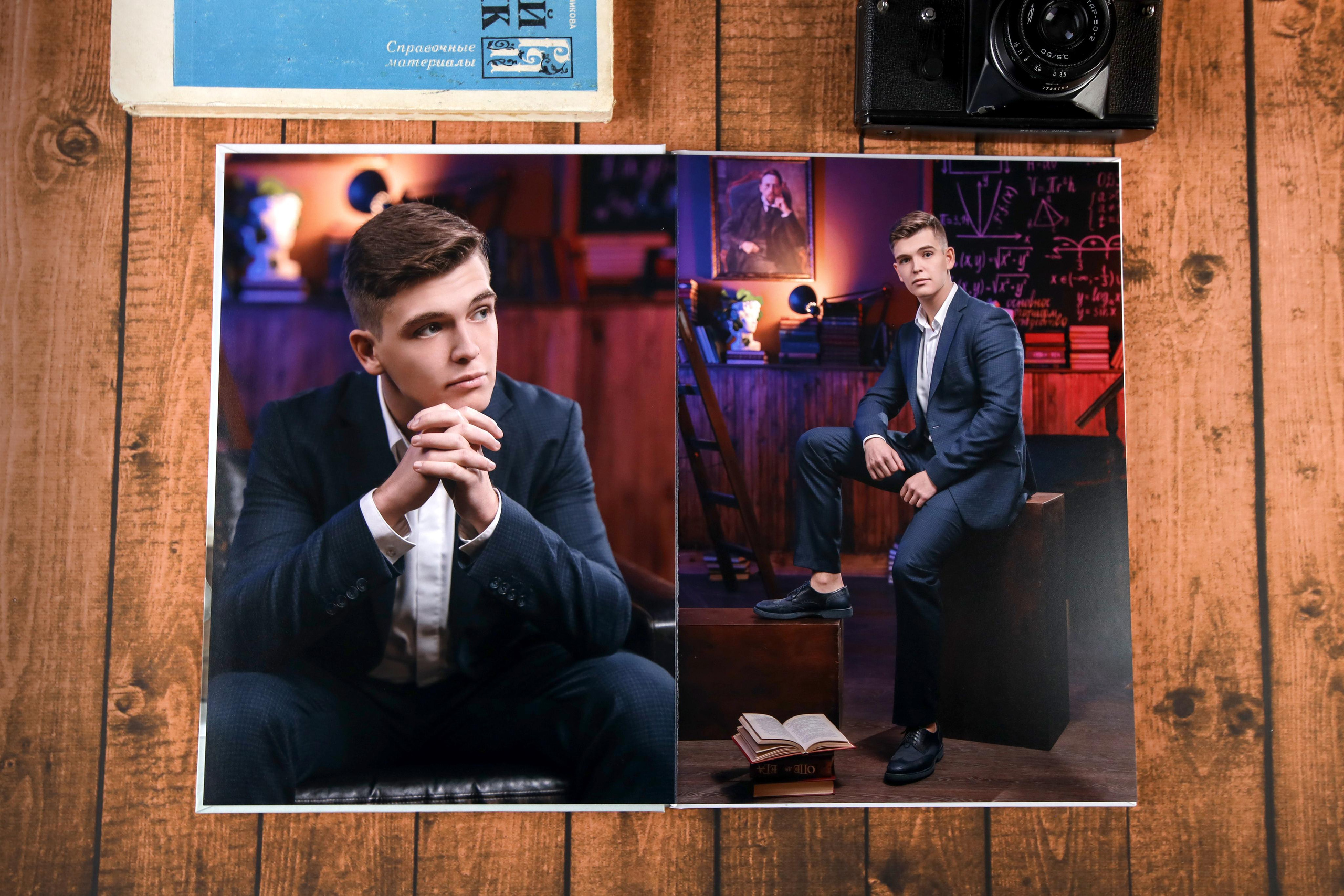 Дорогой и стильный фотоальбом для выпускника 9 и 11 классов. Выпускной альбом Новосибирск