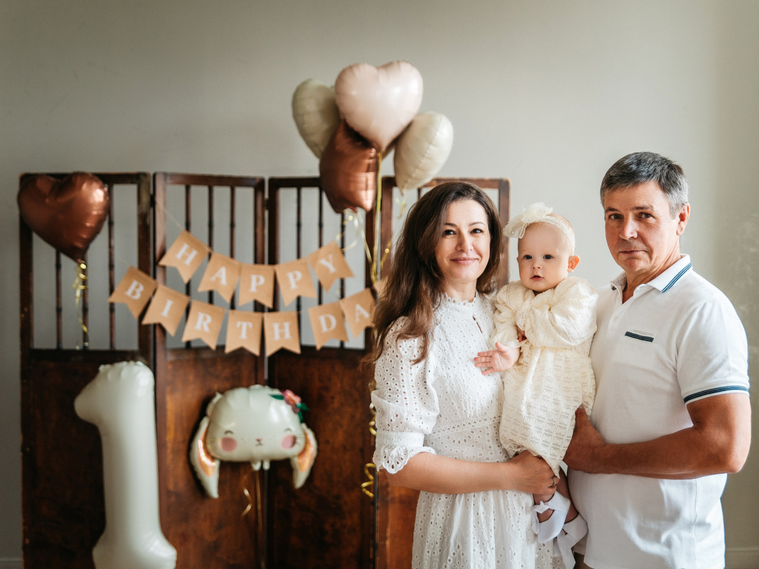 Семейная Фотосессия 1 год в студии. Фотограф Москва