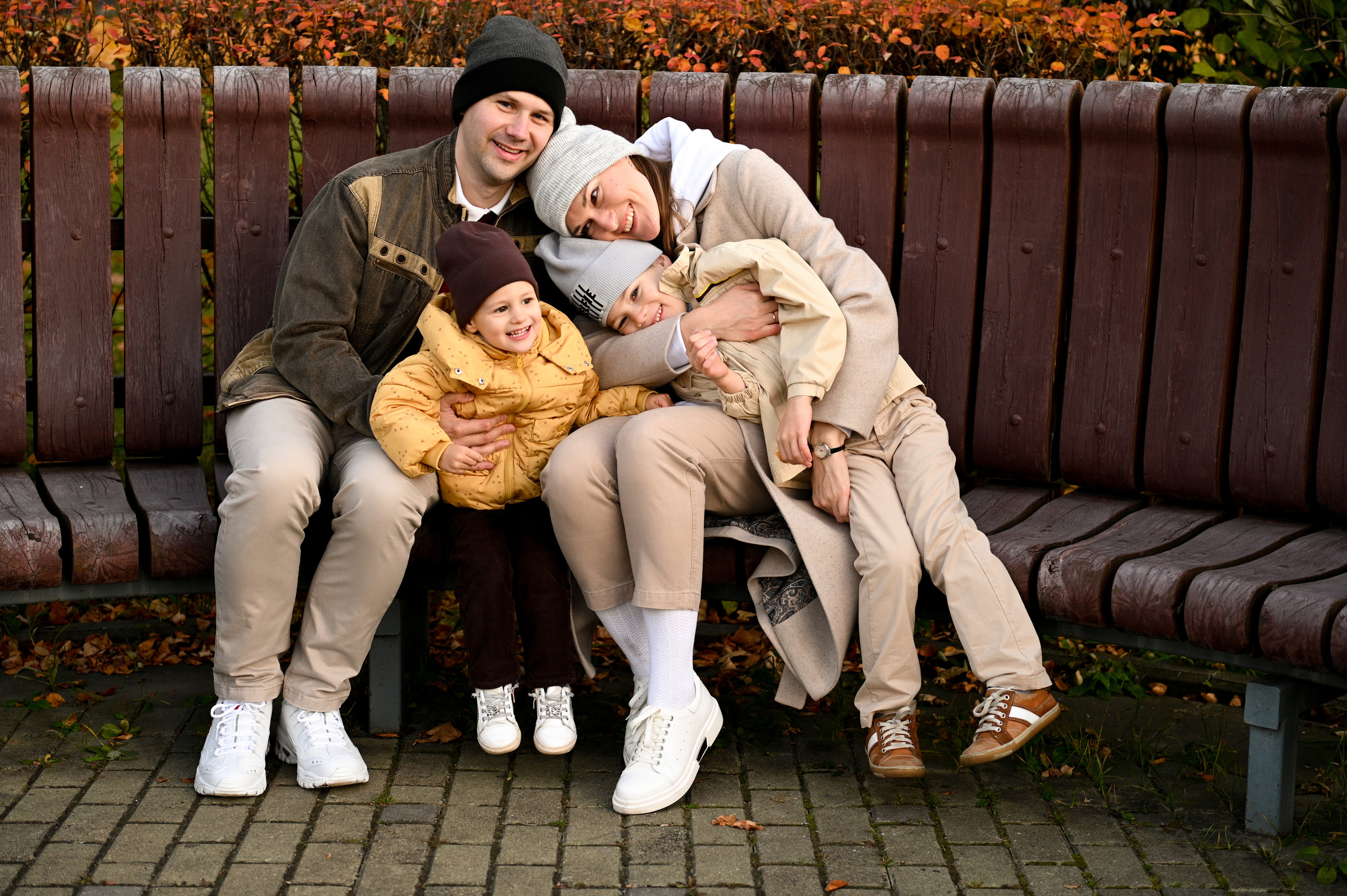 Осенняя прогулка для Ксении, Алексея, Лёни и Анечки. Детский и семейный фотограф в Москве Ульяна Федорова