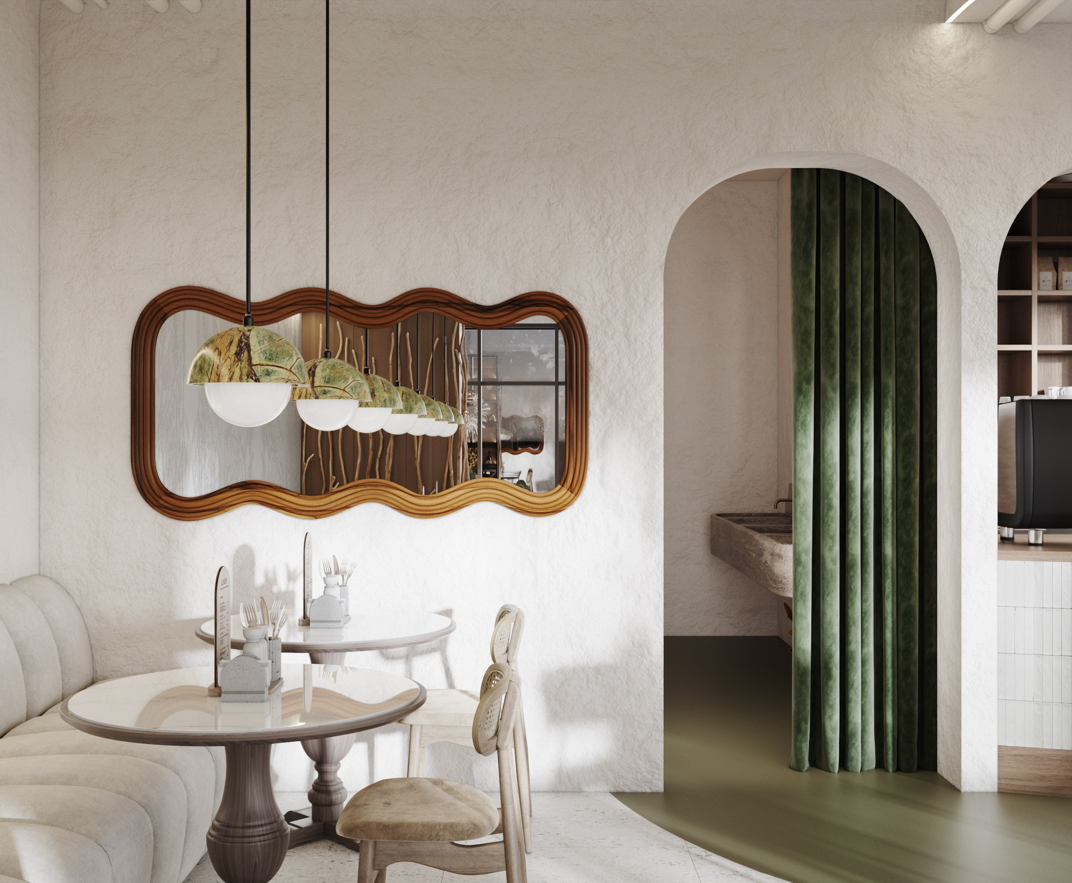 Проект Кафе #1. Интерьерная 3D Визуализация