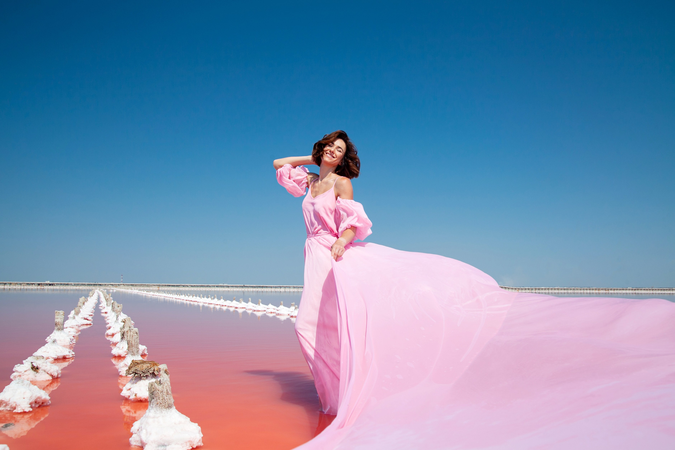 РОЗОВОЕ ОЗЕРО САСЫК СИВАШ. Фотограф в Крыму