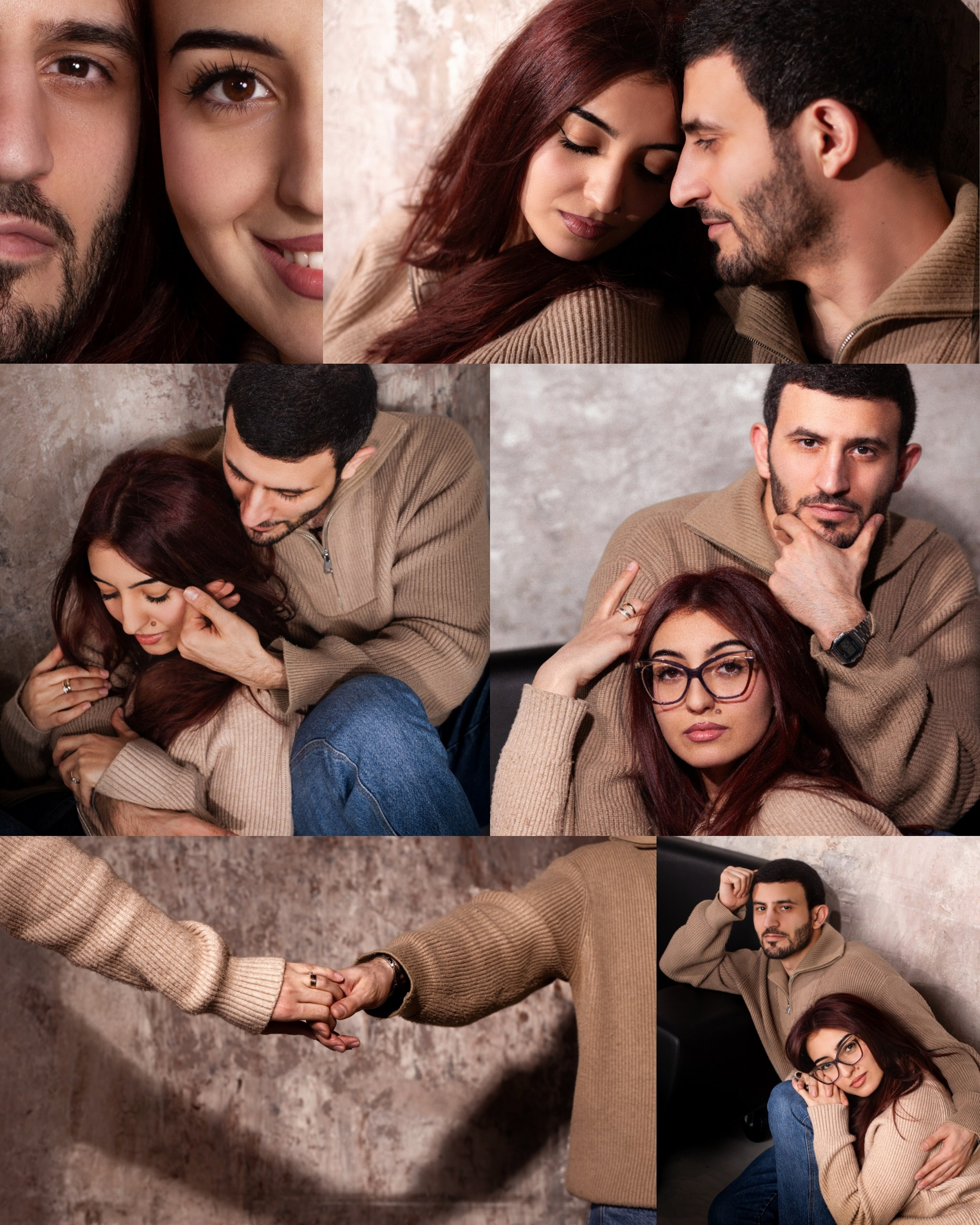 Романтическая фотосессия пары в студии. Фотограф Ставрополь Пятигорск Елизавета Дарина