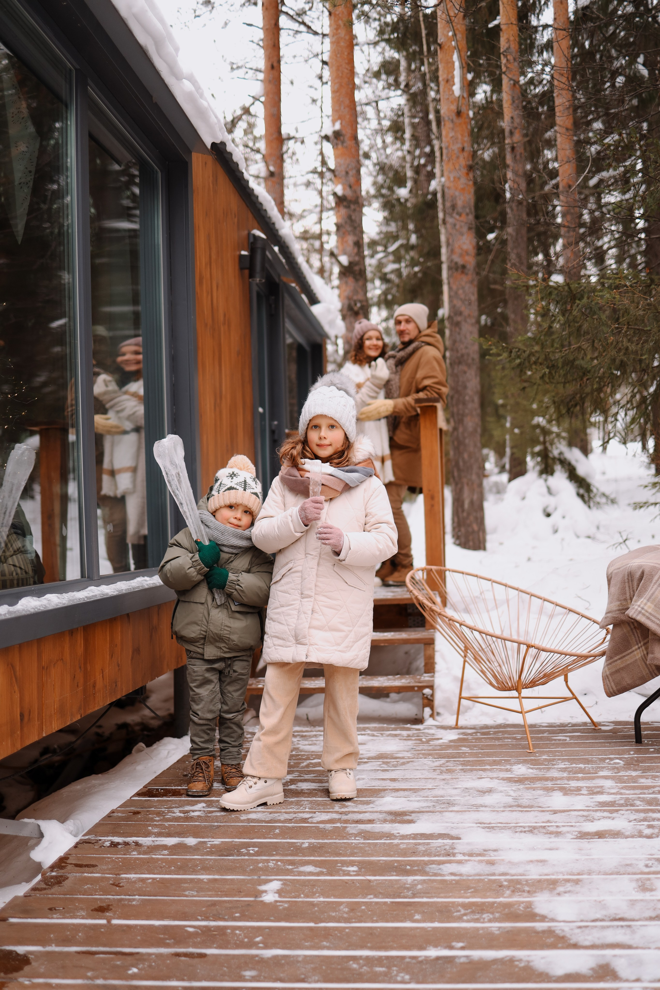 Семья, домик, зима. Marina Shakirova Photography