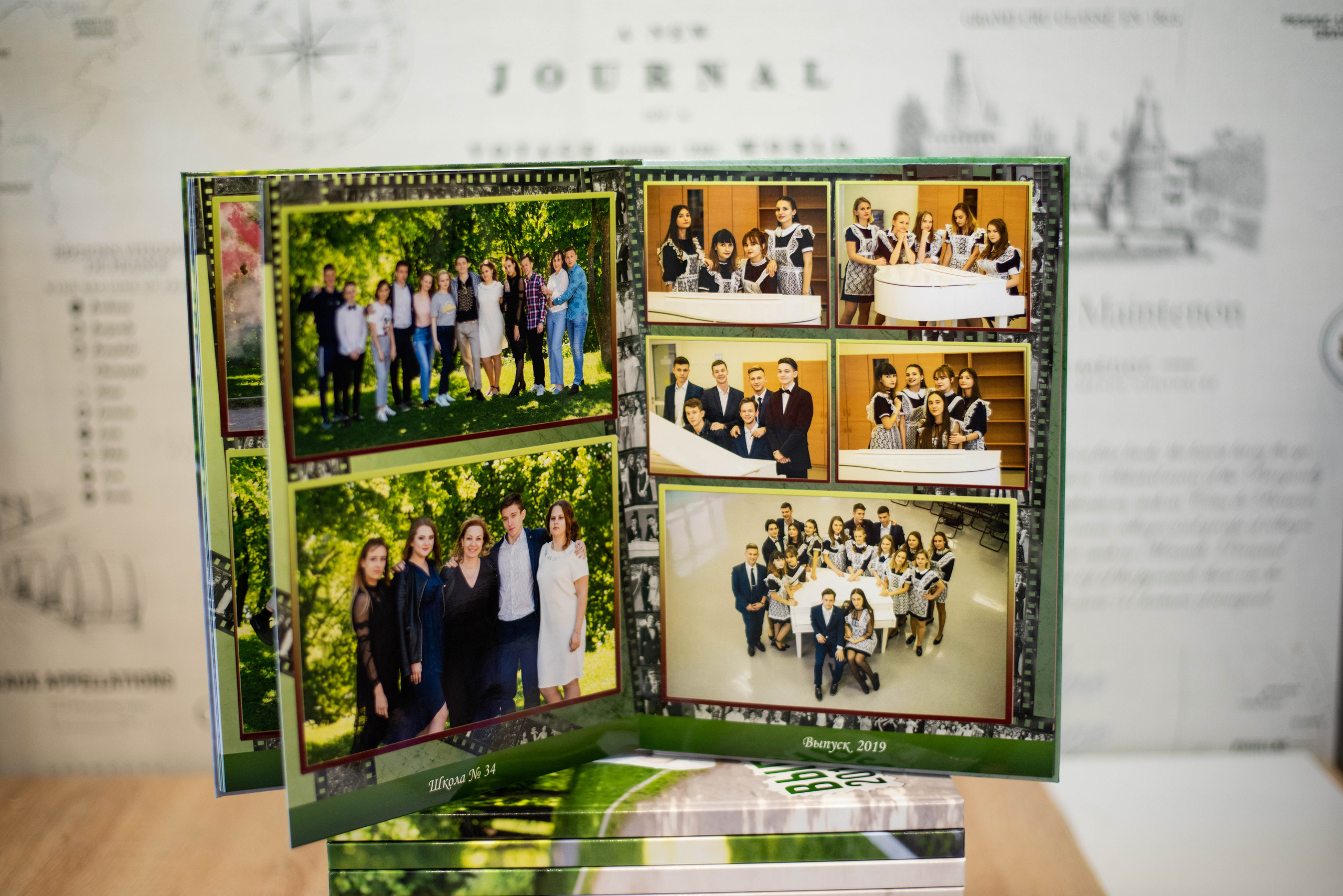 Альбом до 30 разворотов (с персональной страницей каждого ученика). Выпускные альбомы в Подольске Москве и МО