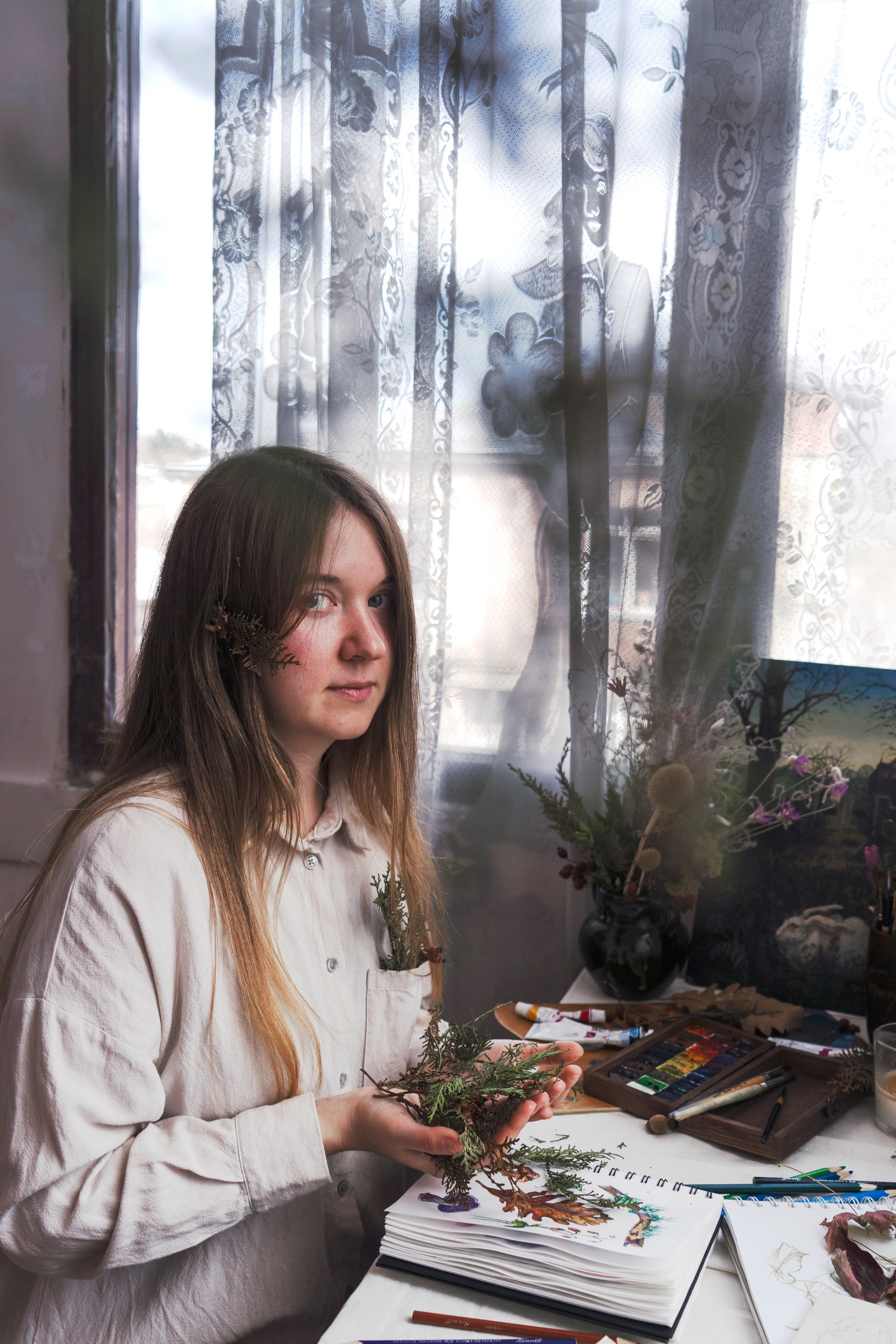 Мария, серия фото в художественной студии