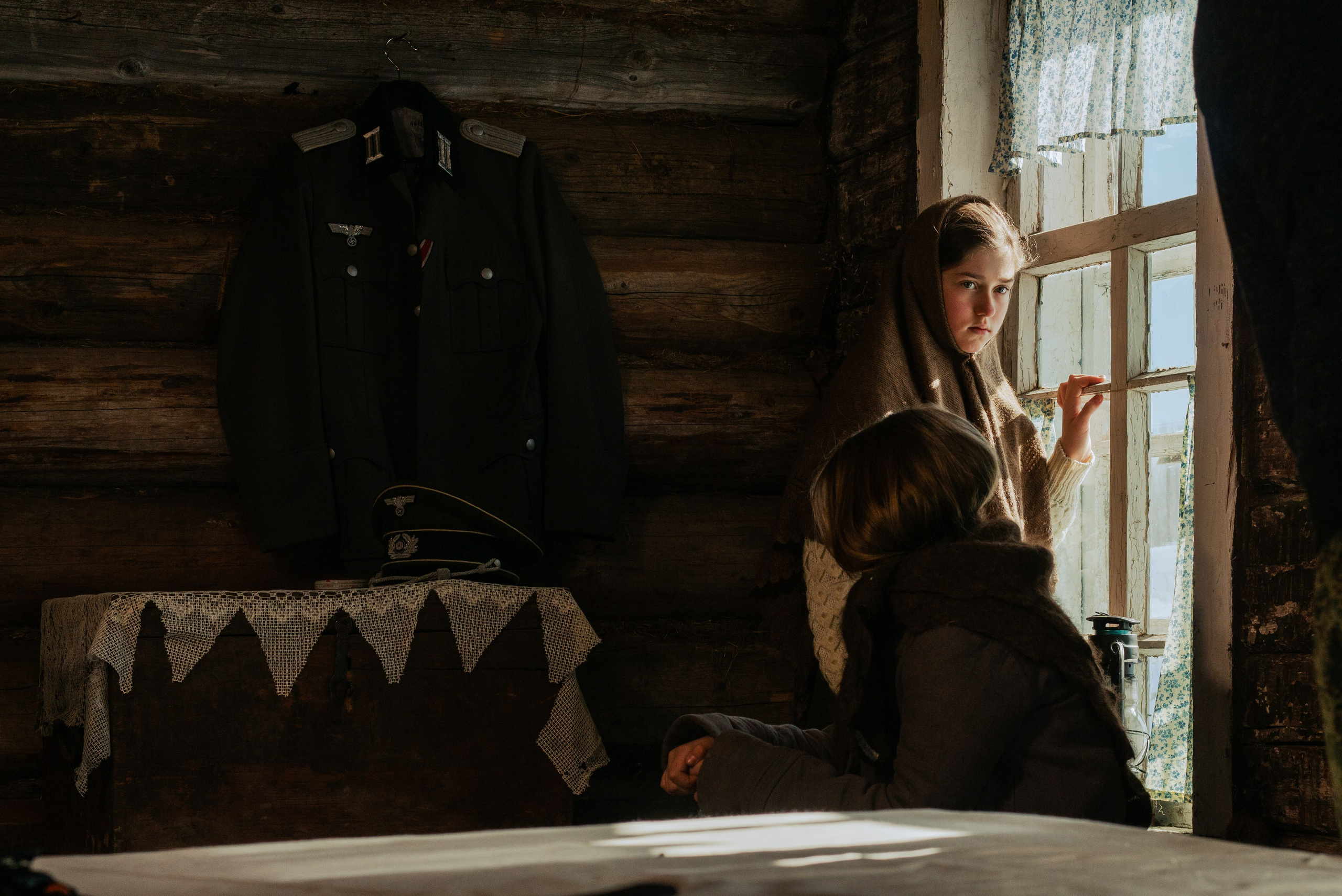 На съемках фильма «Июньская полынь». Мария Колесникова