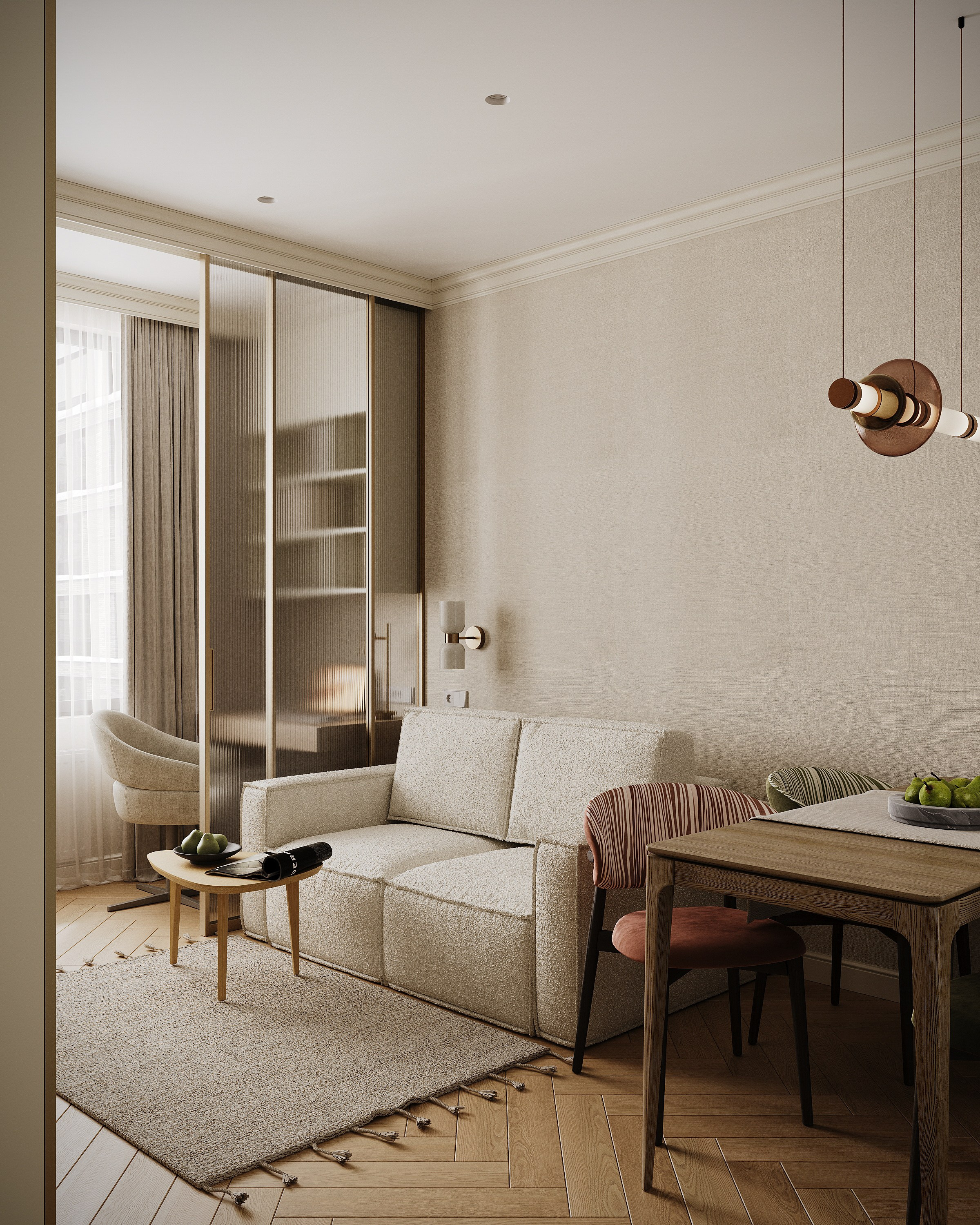 ЖК Петровский парк II — 70 м². КОМНАТА АИСТА дизайн-бюро | AIST ROOM design bureau