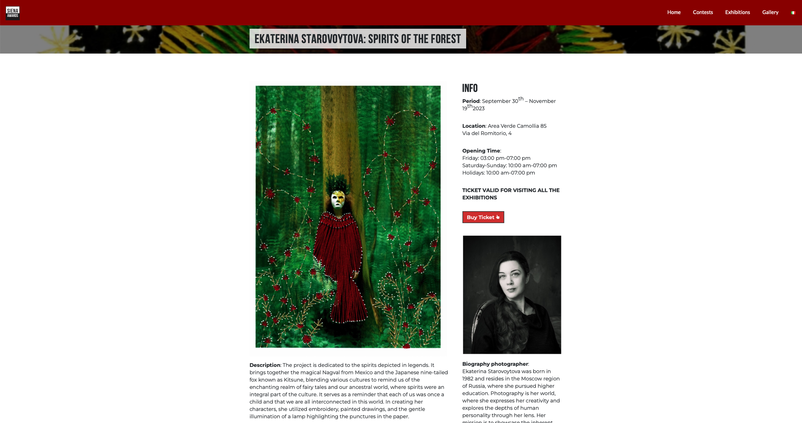 SIENA CREATIVE PHOTO AWARDS. Междисциплинарный художник Екатерина Старовойтова