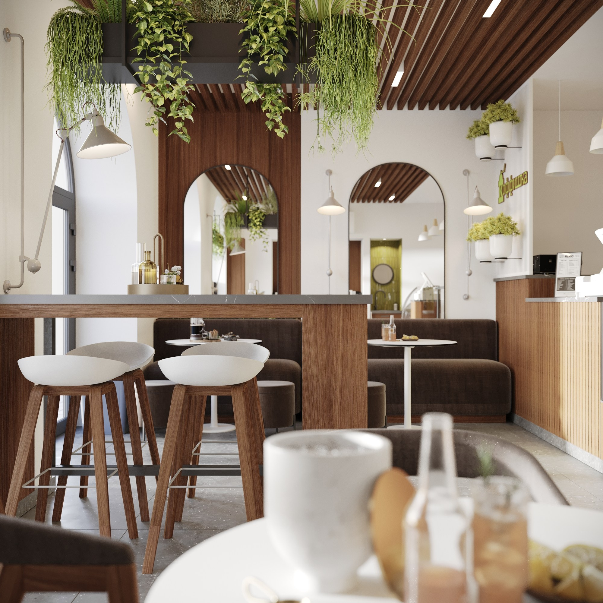 Визуализация кофейни. Студия 3d визуализации Arcviz