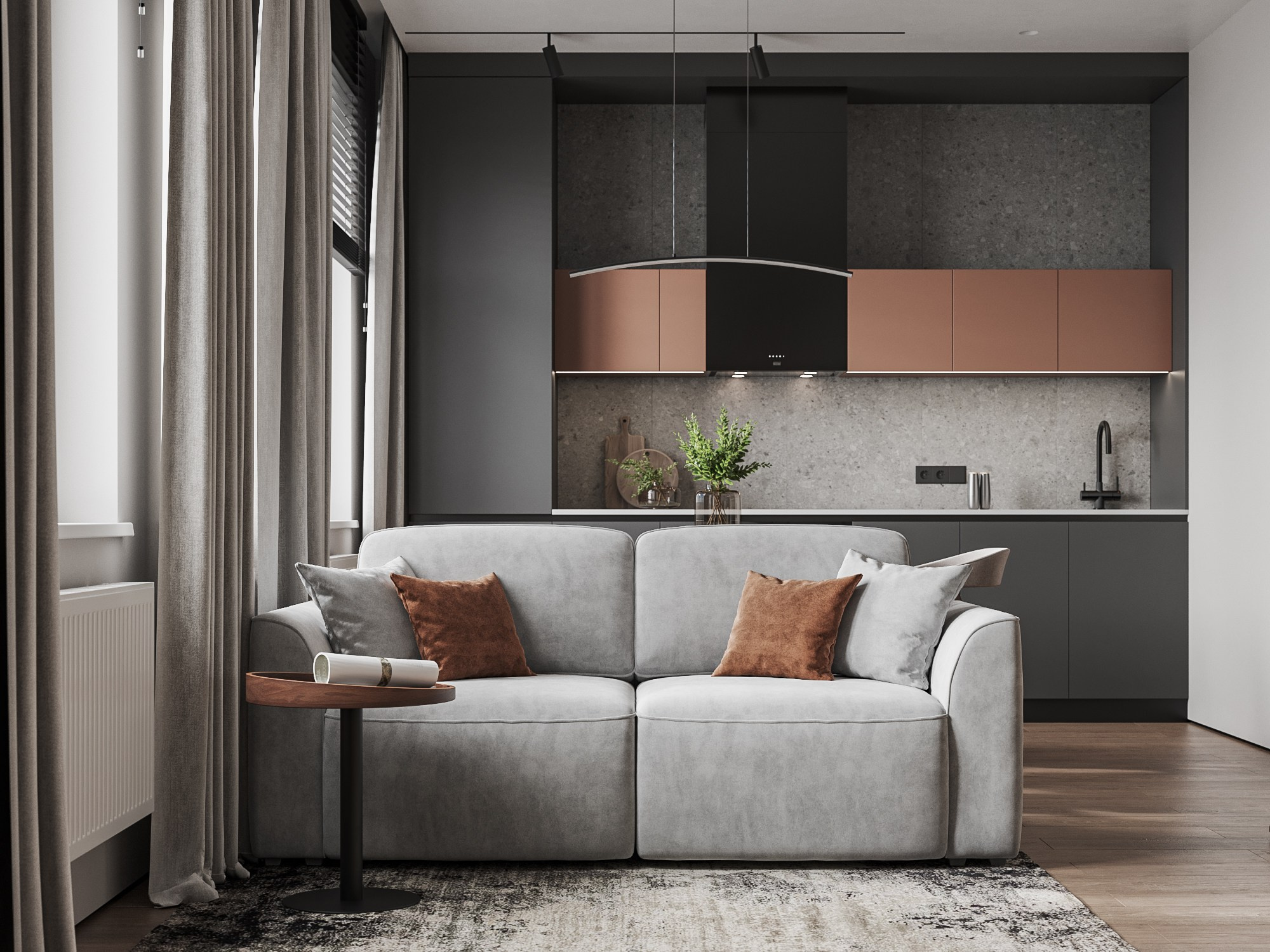 Терракотовый в интерьере