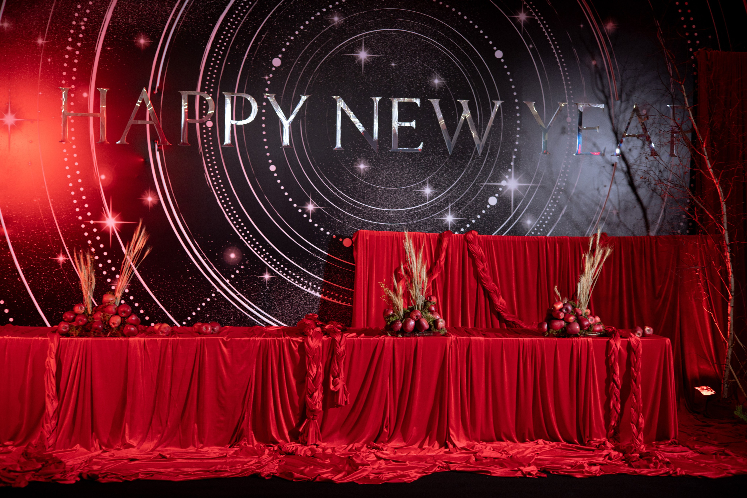 Новогодний корпоратив в фольклорном стиле. Особняк Лемана. Оформление свадеб, декор свадеб Вера Маркова, Москва