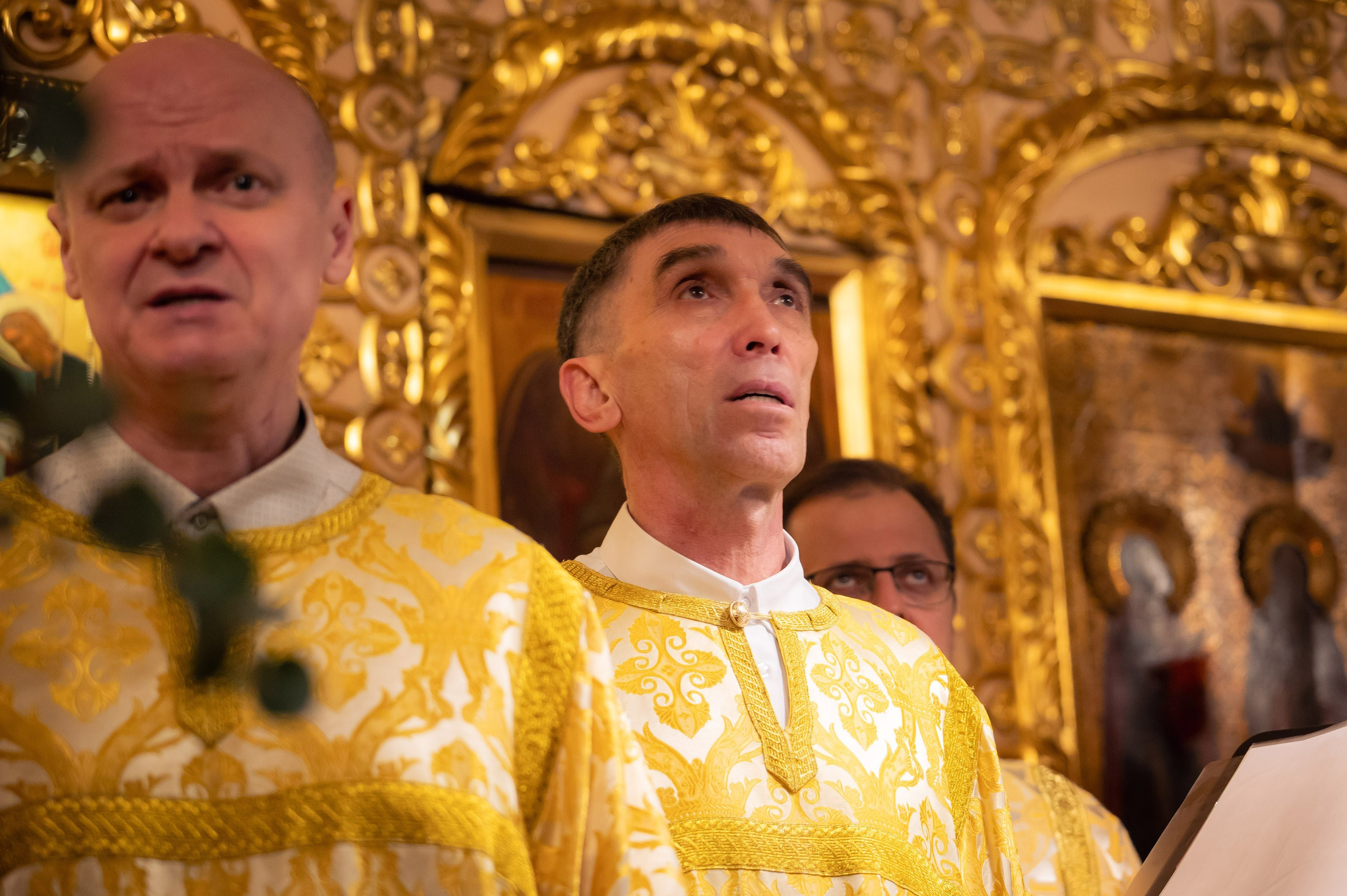 Богородский храм. Пасха. Полунощница, Божественная литургия. Антон и Татьяна Денисенко — В храме