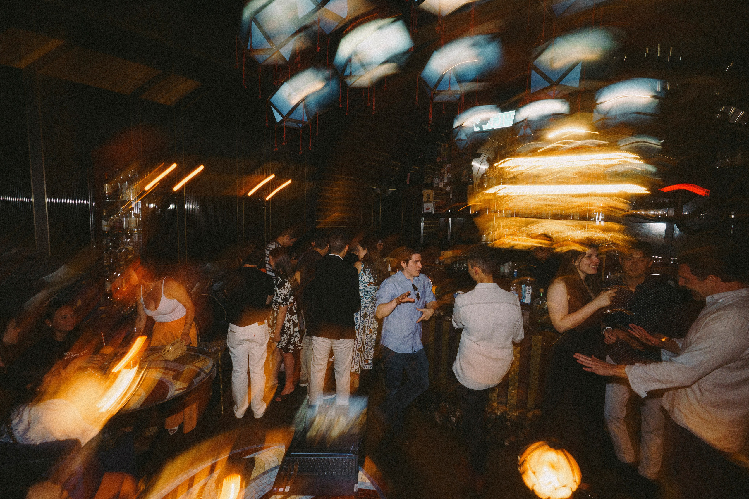 Birthday party at a restaurant. New York photographer RINAT SHAHMETOV in New York city