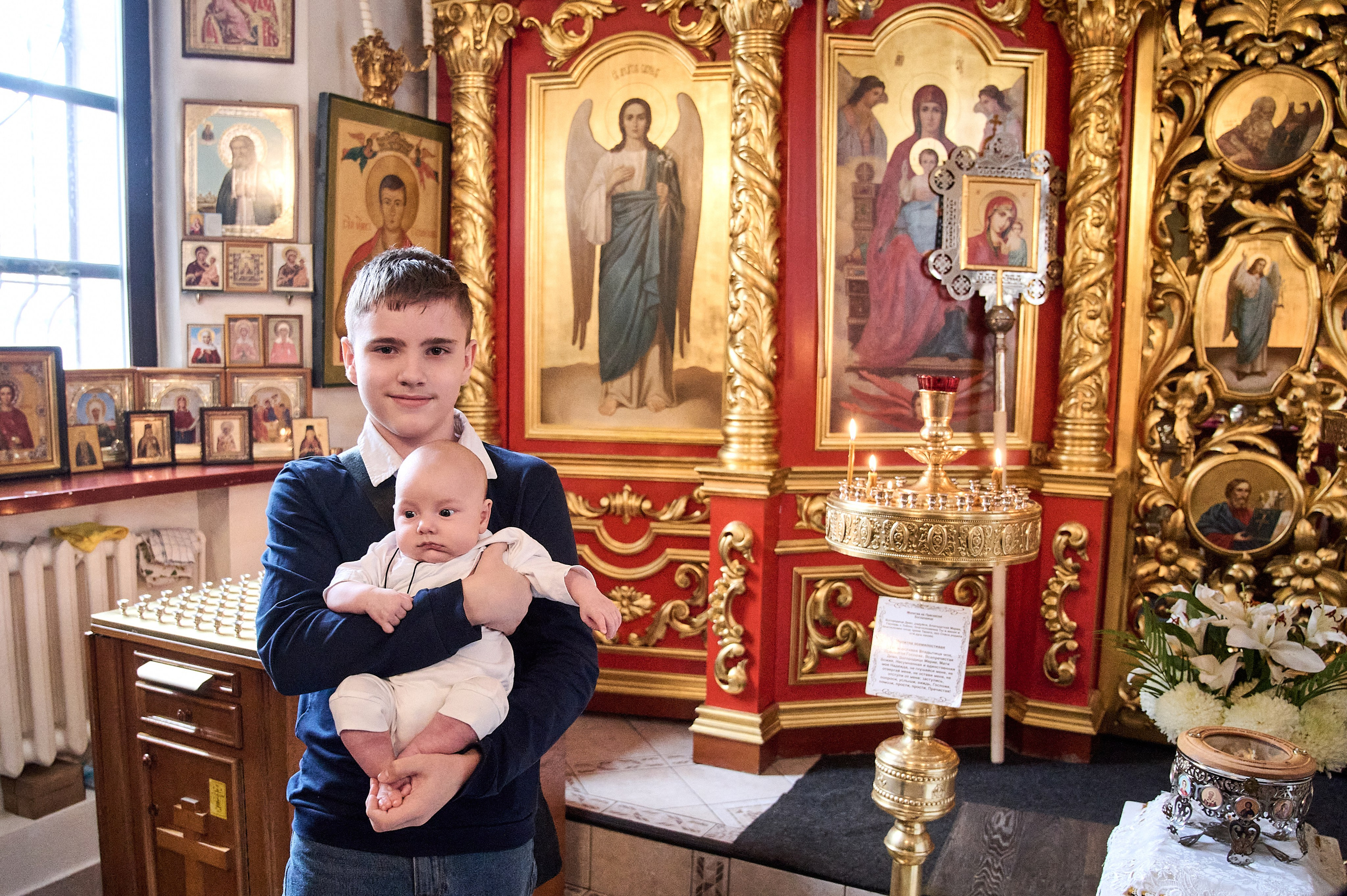 Крещение малыша в Новокузнецке — фотограф таинство крещение