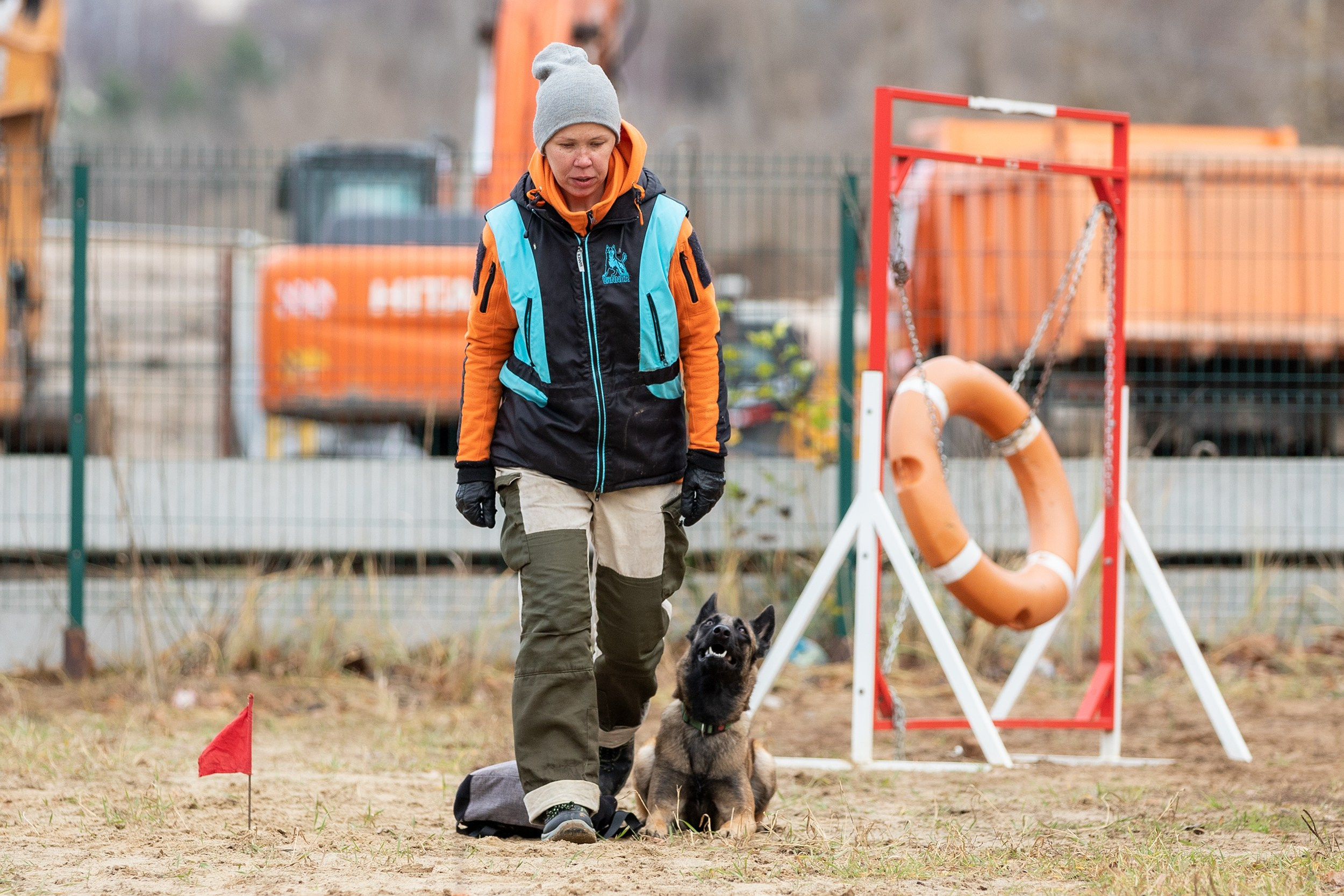 Вера и Чейз на экзамене ОКД. Фотограф-анималист в Калуге Мария Шерскова