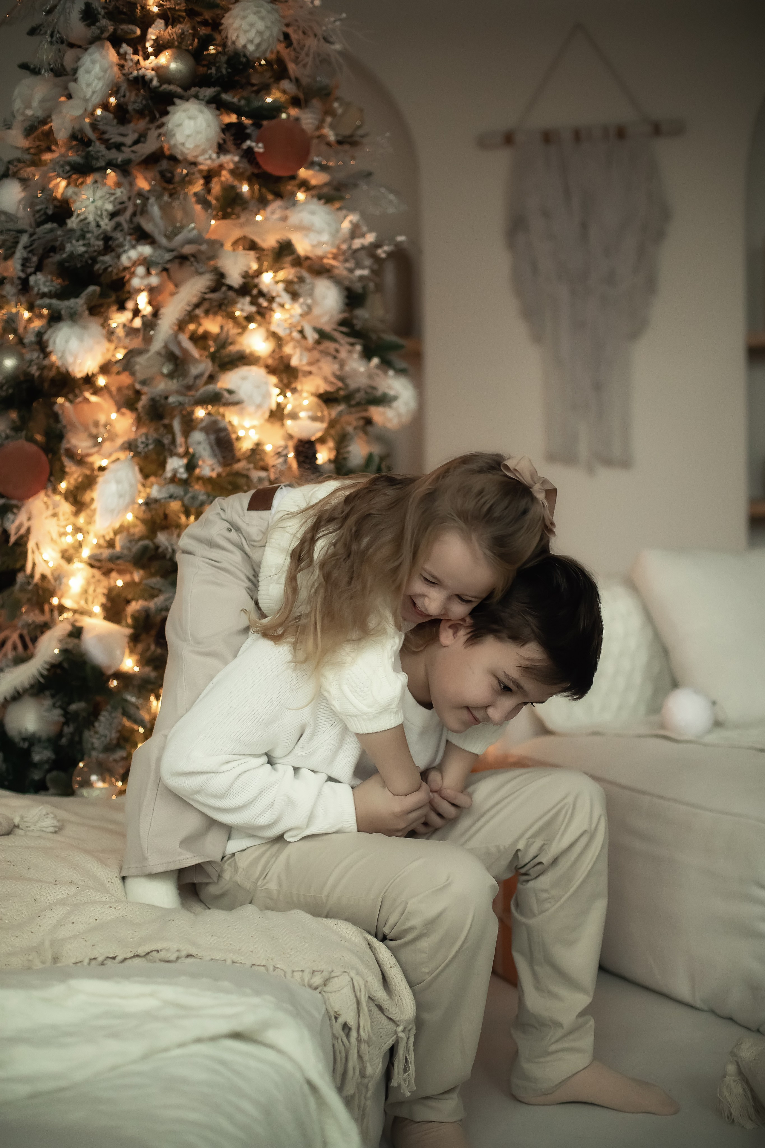 Новогодняя семейная съемка в студии. ФОТОГРАФ