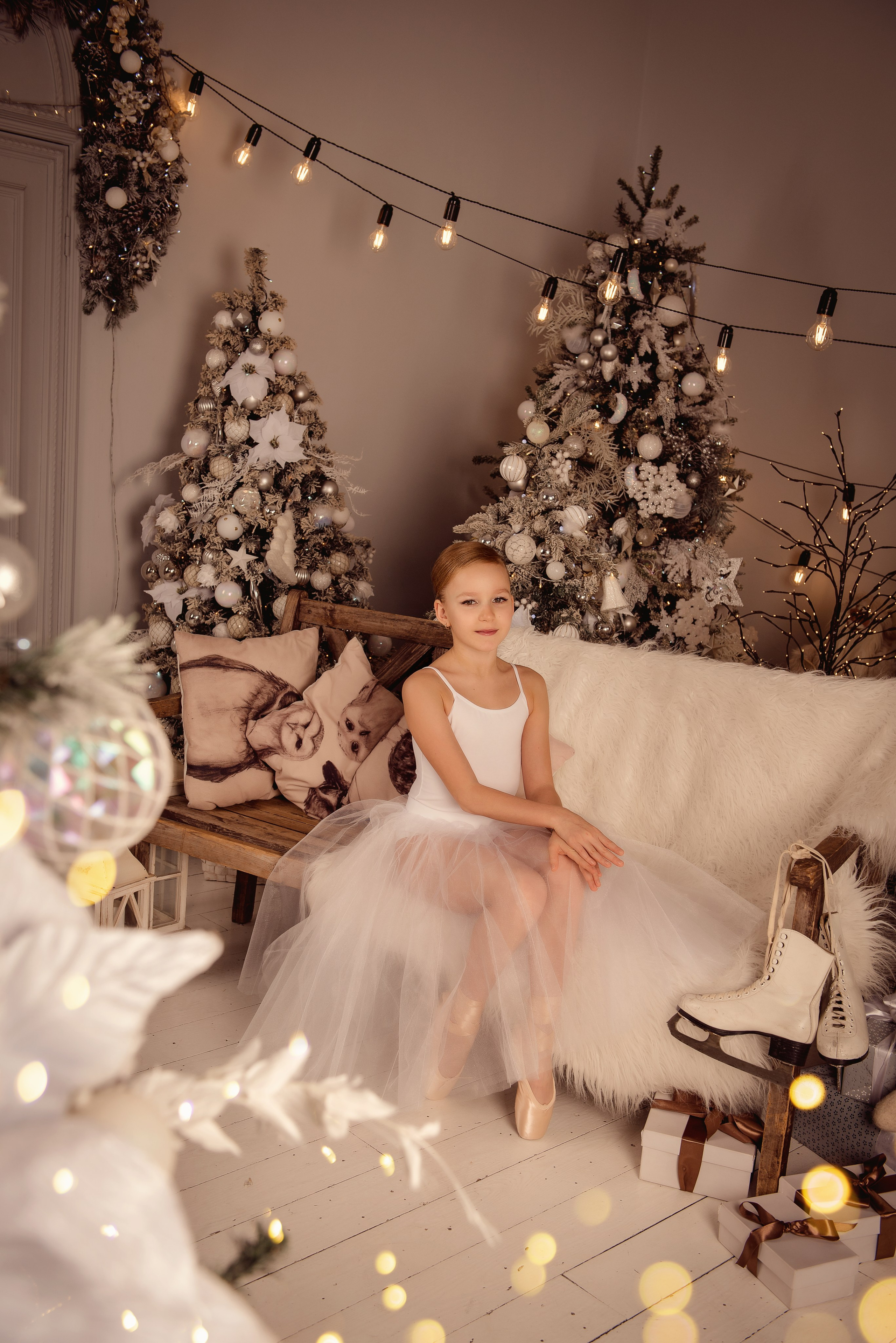 Варя и Милана Новый год. Детский фотограф в Долгопрудном и Москве