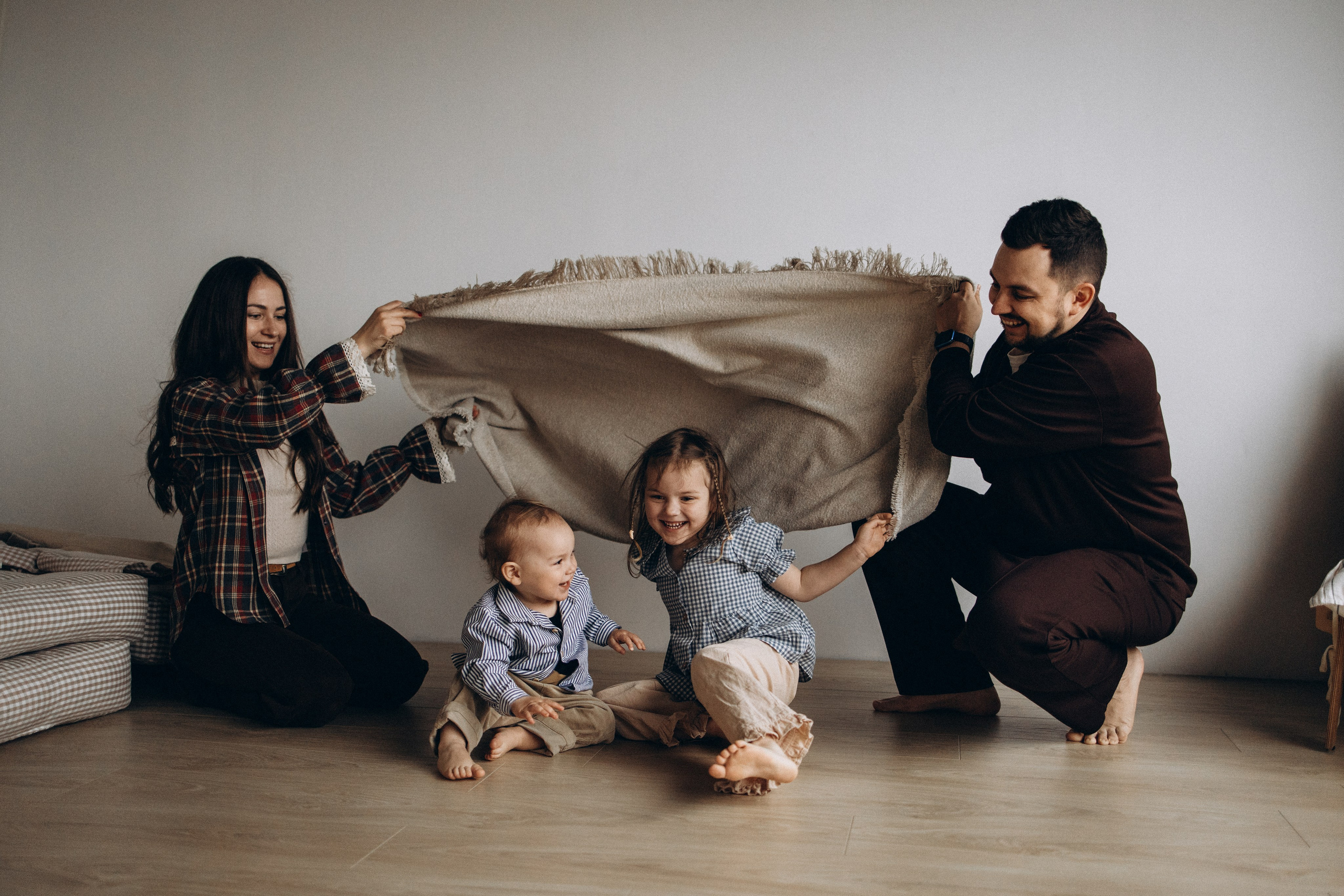Лера, Женя, Милана и Макар. Семейный фотограф в Москве Марина Петра