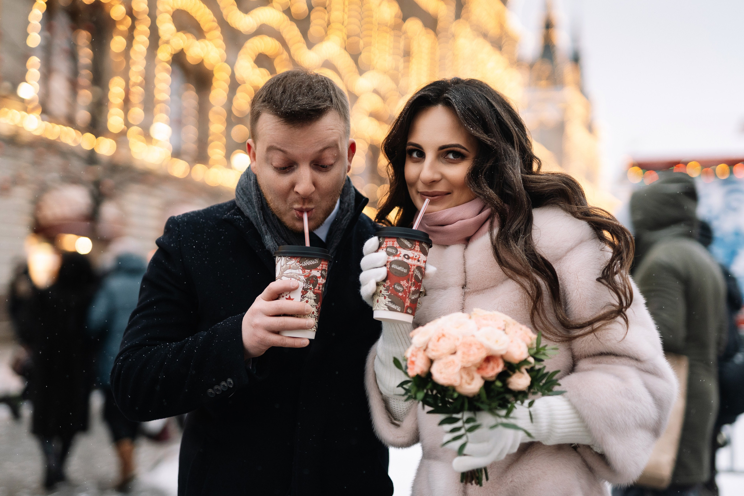 Свадебная фотосессия Лилии и Романа, прогулка в центре Москвы. Свадебный фотограф в Тамбове Павел Четвертков
