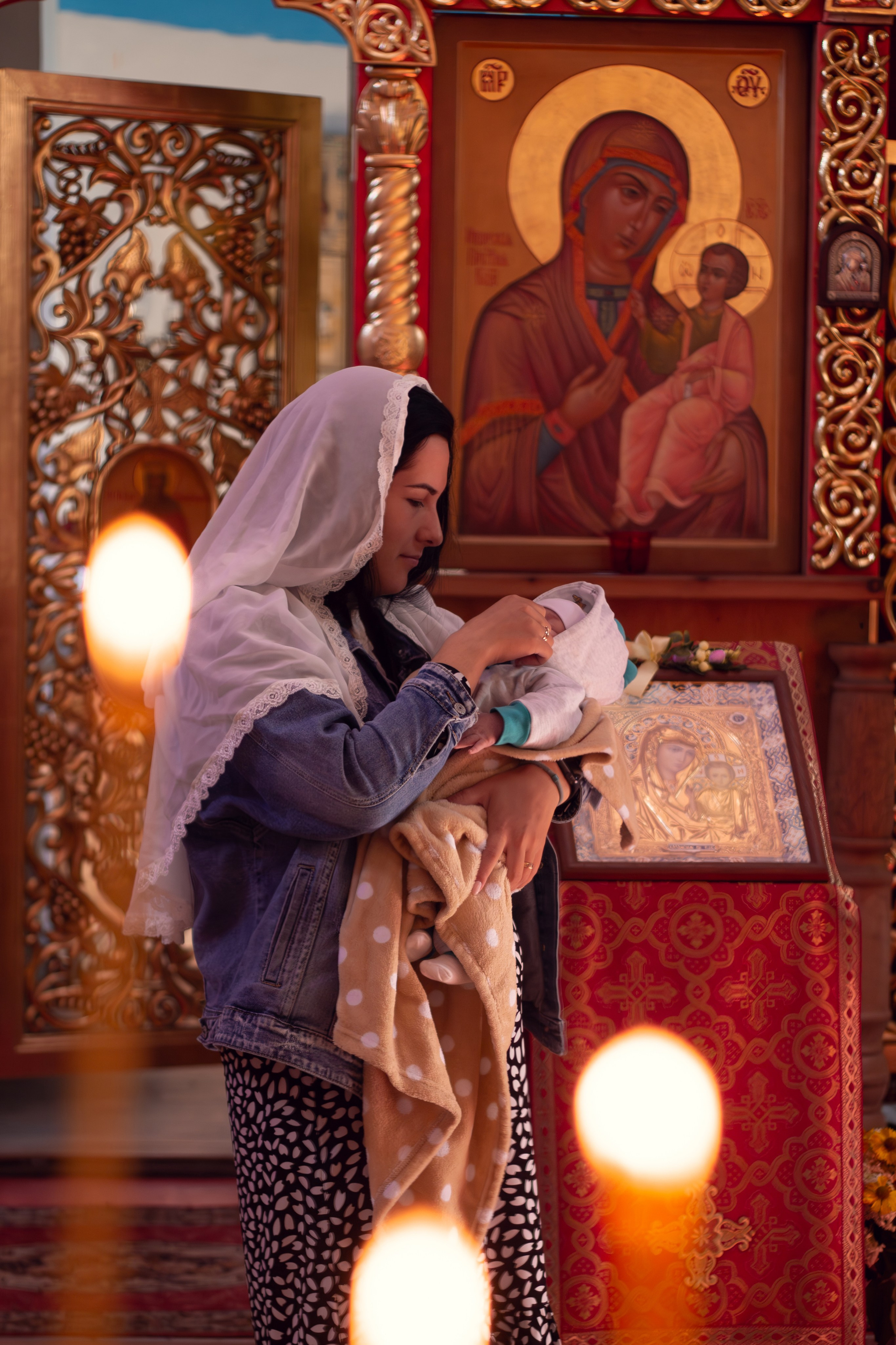 Таинство крещения, Крещение в Бологое, Крещение, платок на крещение. Свадебный и семейный фотограф Бологое Тверь — Ninel