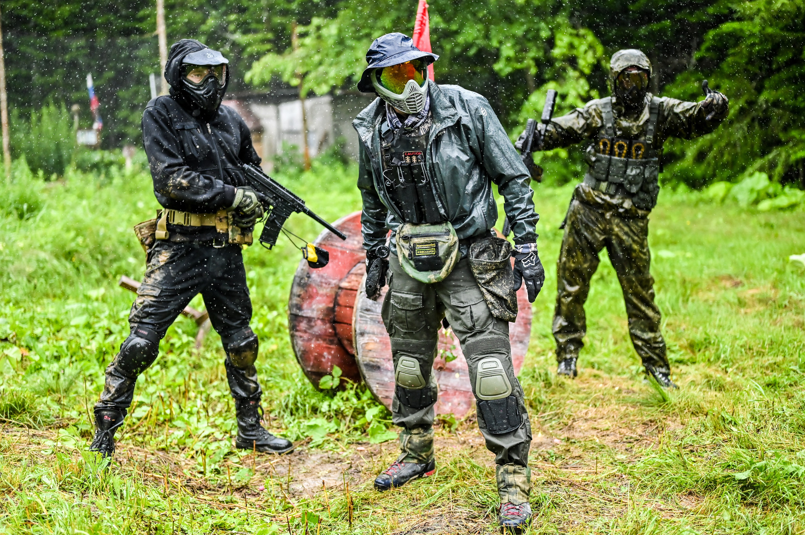 Пейнтбол в Дождь. Фоторепортажи Сахалина