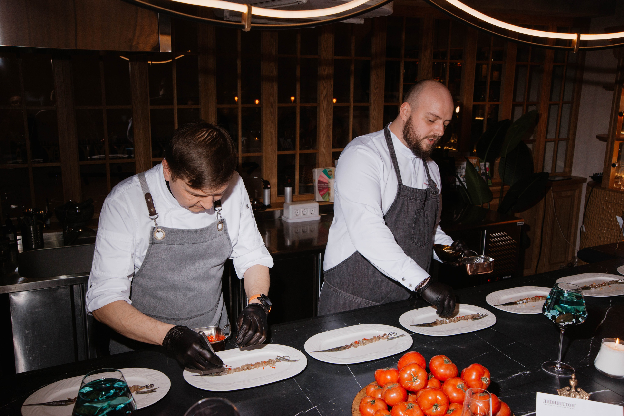 Шеф-тейбл в ресторане Ливингстон. Ксения Glossa. Портретный и репортажный фотограф в Самаре