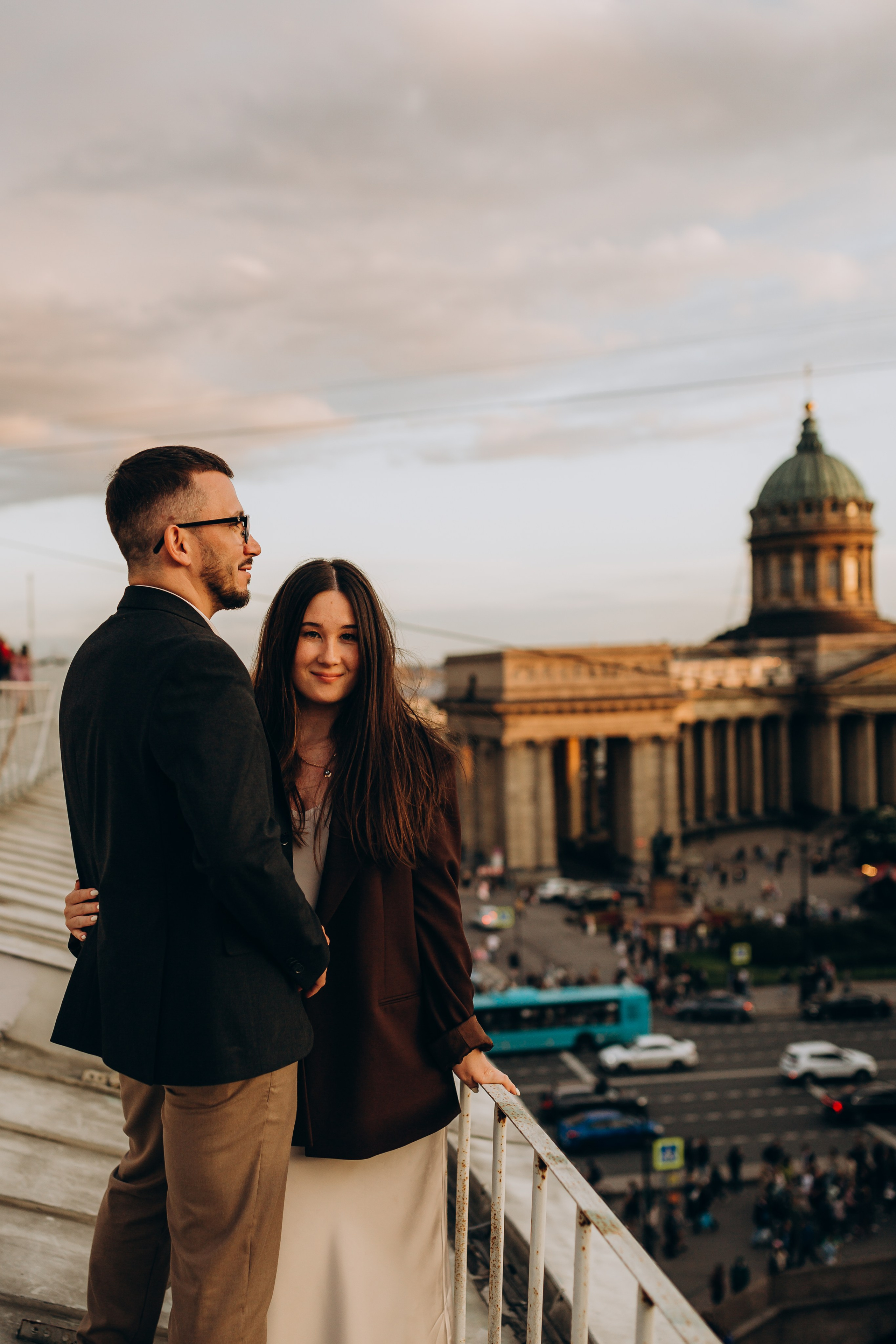 LoveStory на крышах Питера. Фотограф Санкт-Петербург Князева Елизавета