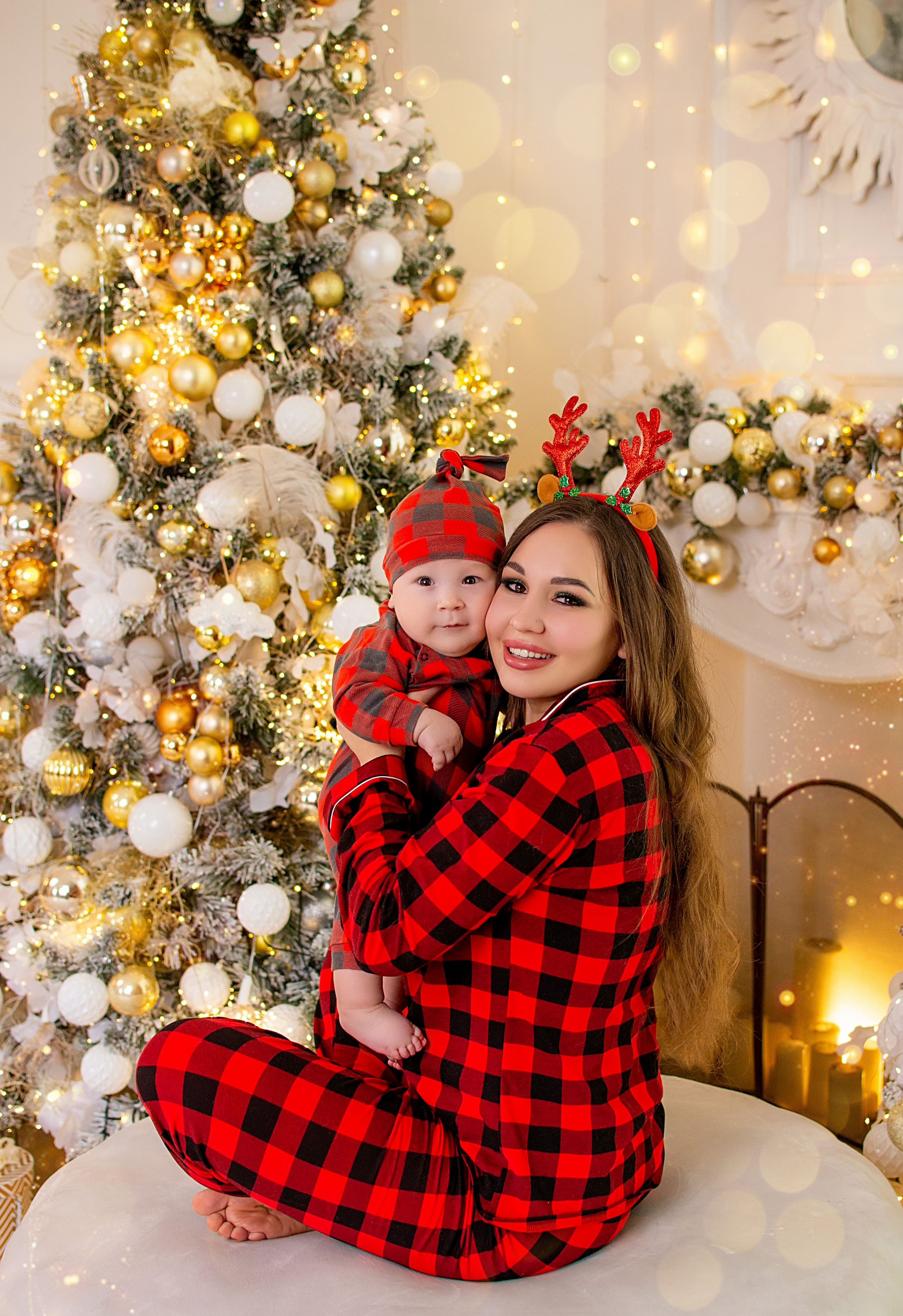 Новогодняя семейная фотосессия в Краснодаре 2023-2024. Фотограф новорожденных Краснодар Малышенко Надежда