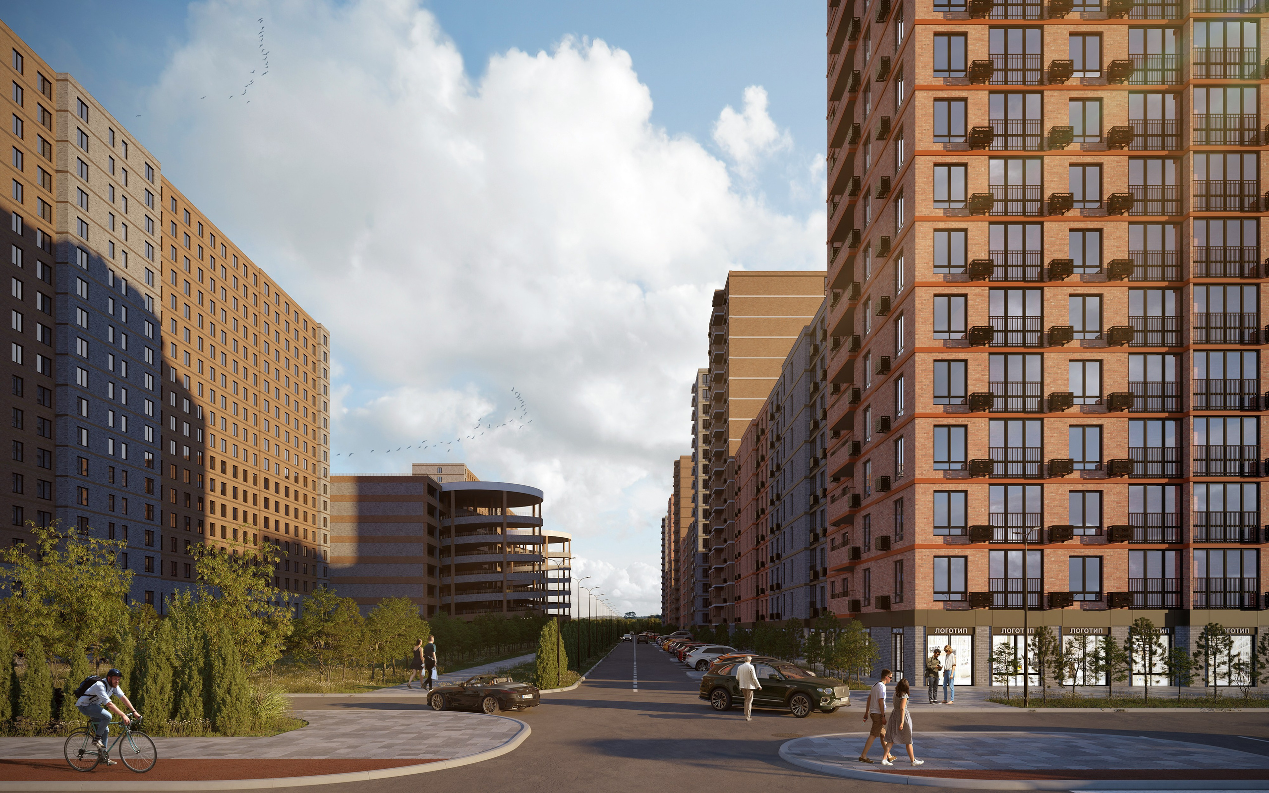 Жилой комплекс в Краснодаре — визуализация современной архитектуры. 3Д Визуализация Интерьера и Архитектуры