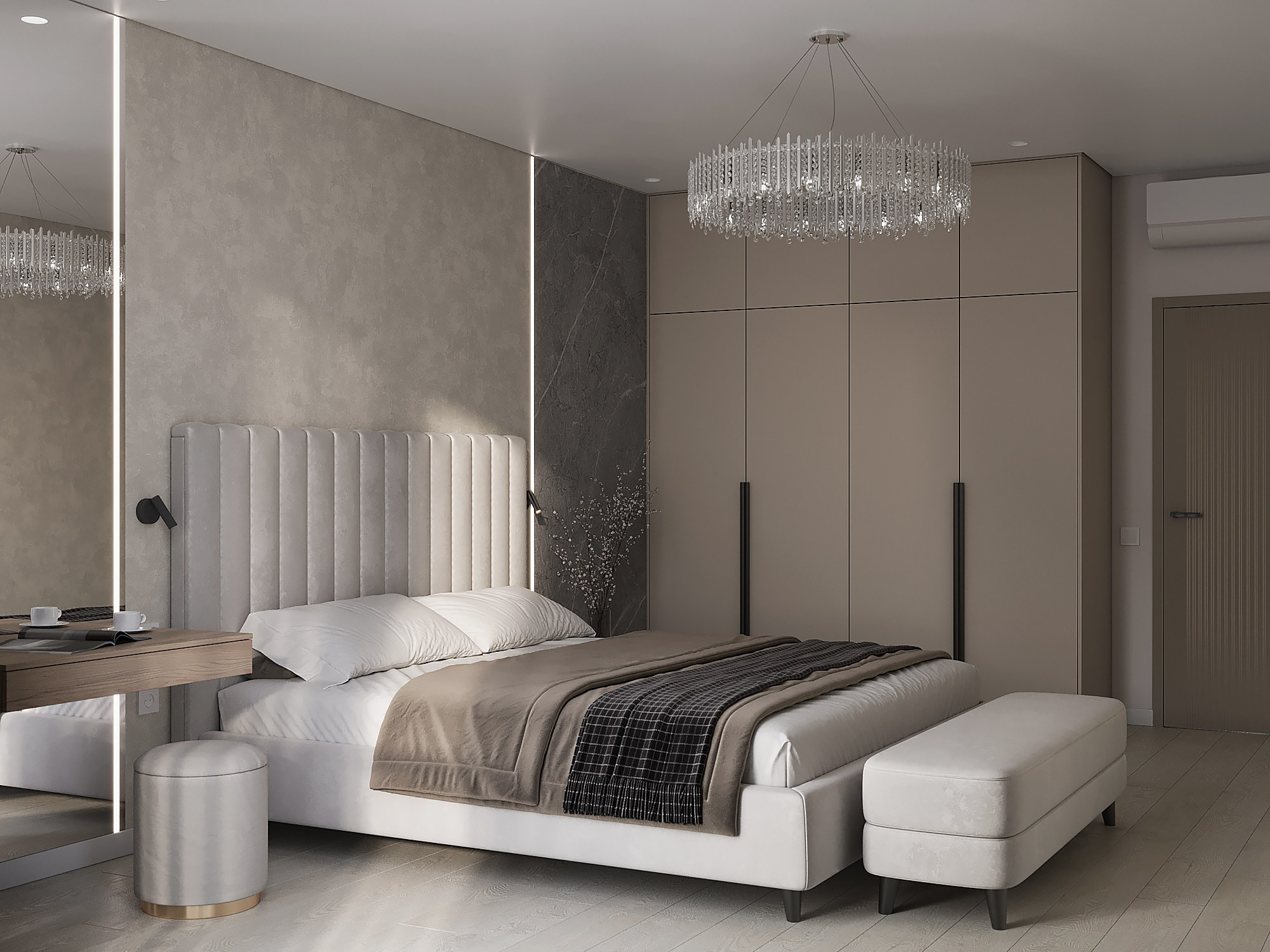 Спальня родителей. 3D-дизайнер Кристина Пуляевская