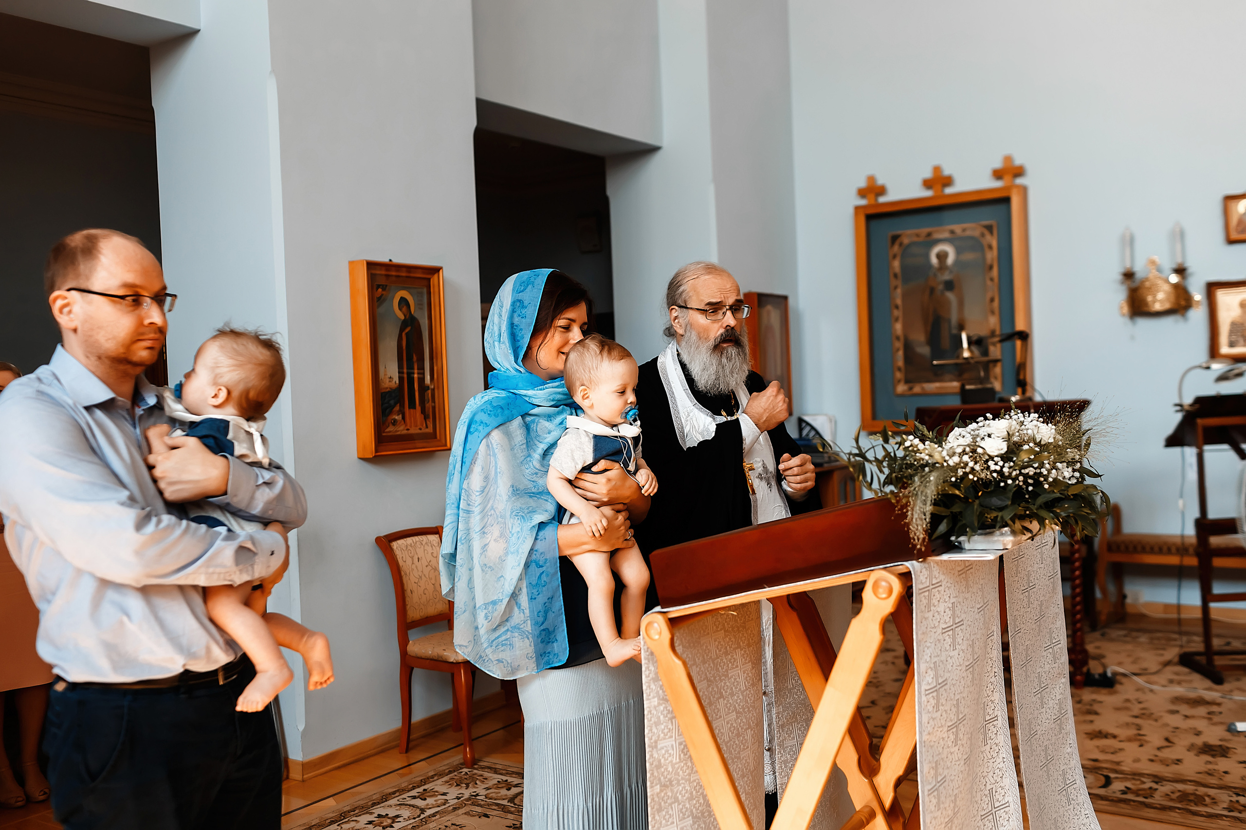 Таинство Крещения Алексея и Александра. Фотограф на Таинство Крещения и Венчания в Москве и МО