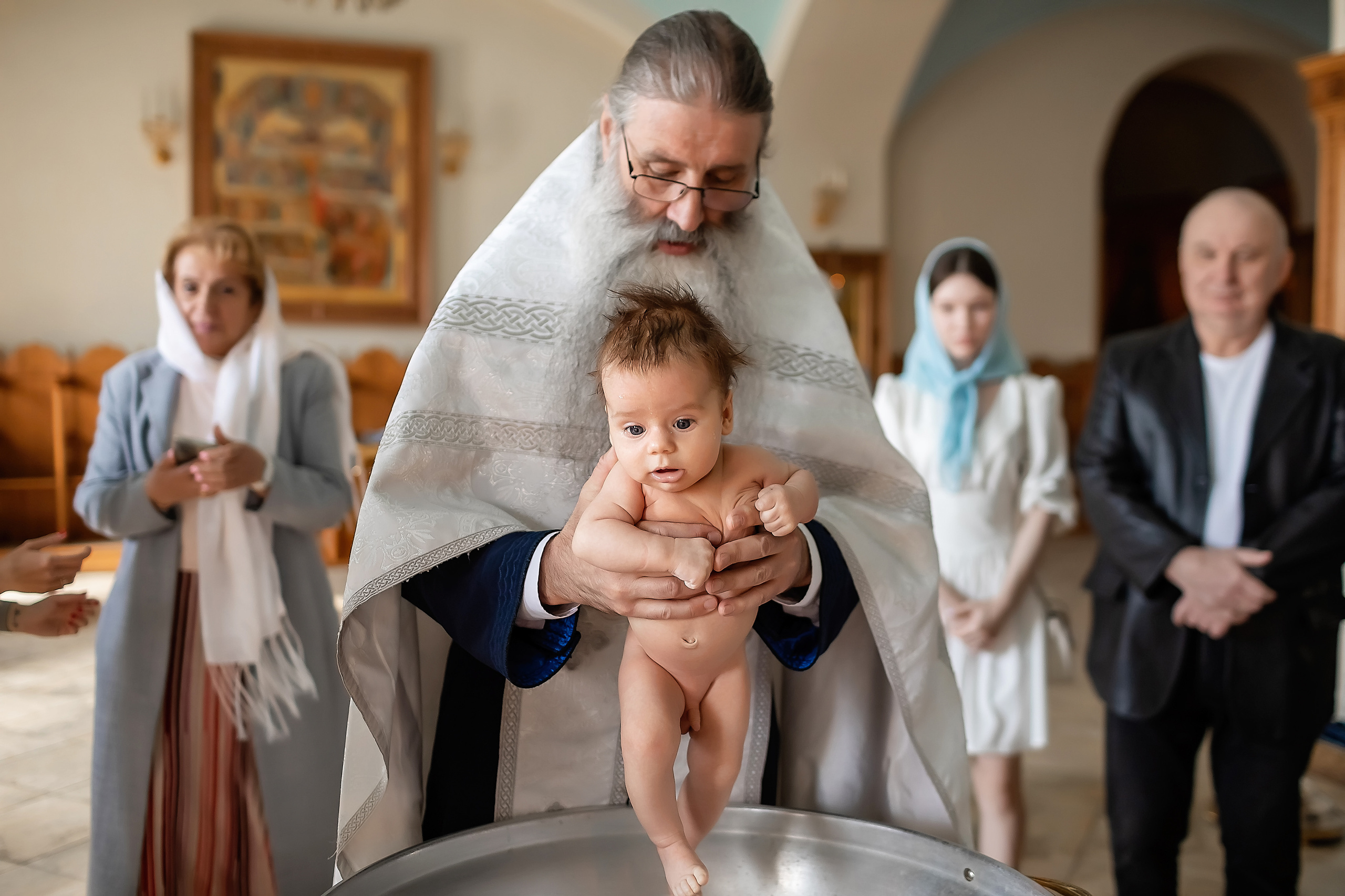 Крещение Льва. Фотограф на Таинство Крещения и Венчания в Москве и МО