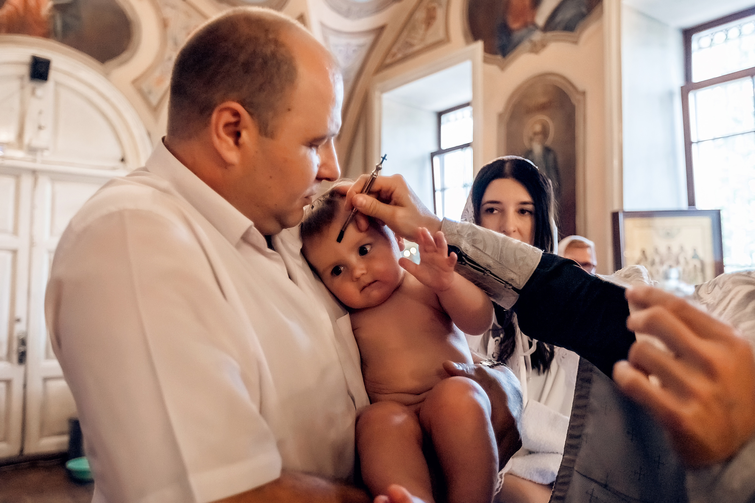 Крещение Михаила. Фотограф на Таинство Крещения и Венчания в Москве и МО