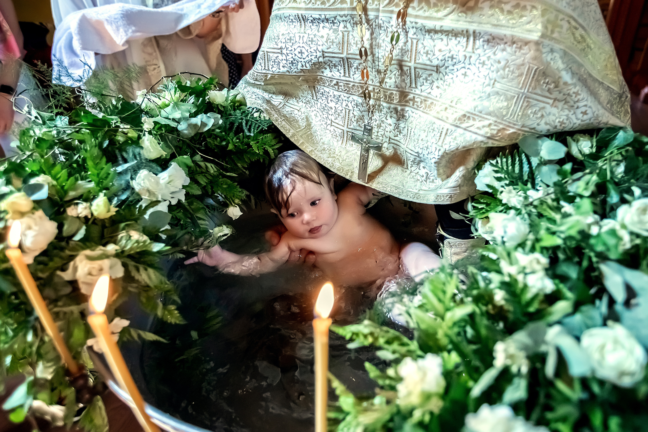 Крещение Александры. Фотограф на Таинство Крещения и Венчания в Москве и МО