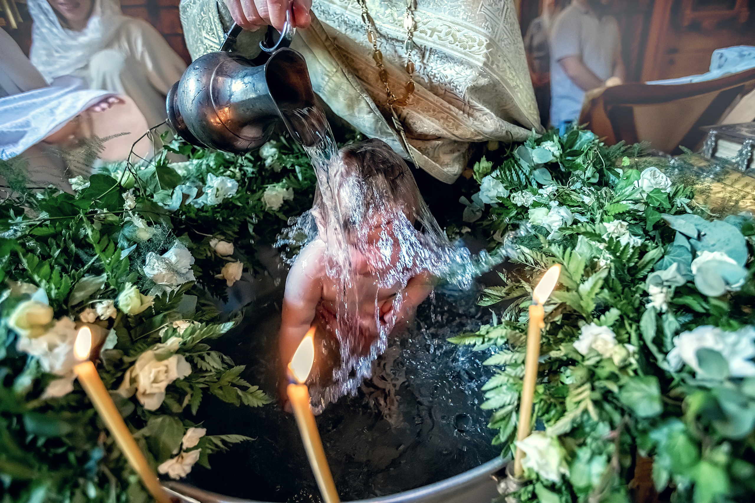 Крещение Александры. Фотограф на Таинство Крещения и Венчания в Москве и МО