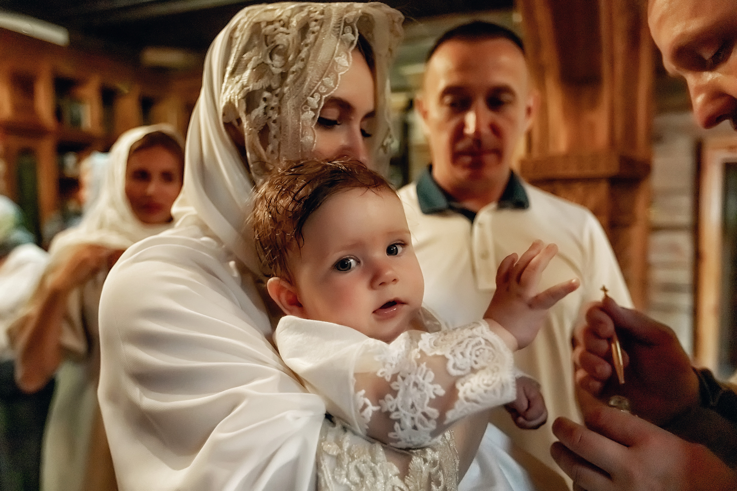 Крещение Александры. Фотограф на Таинство Крещения и Венчания в Москве и МО