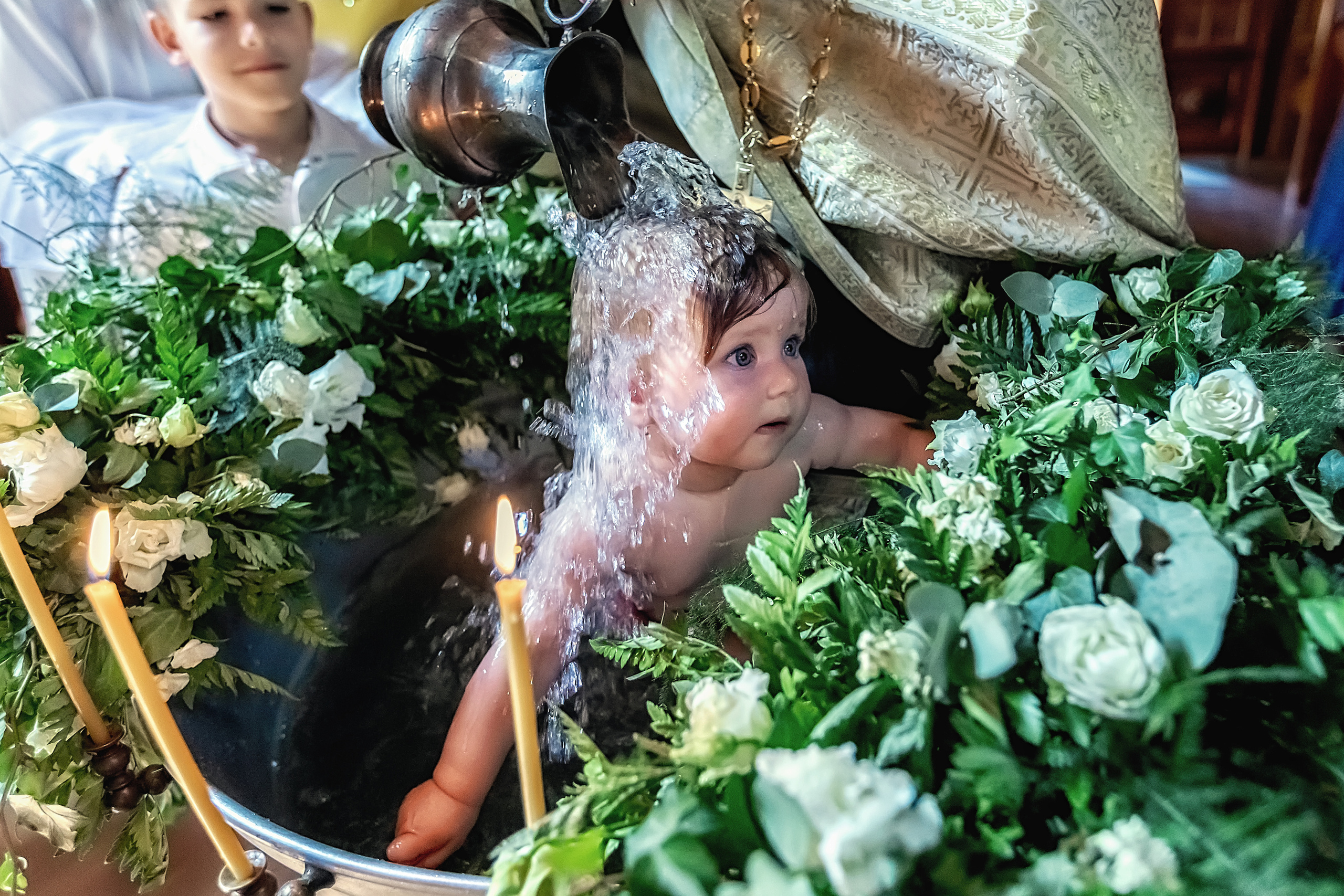 Крещение Александры. Фотограф на Таинство Крещения и Венчания в Москве и МО