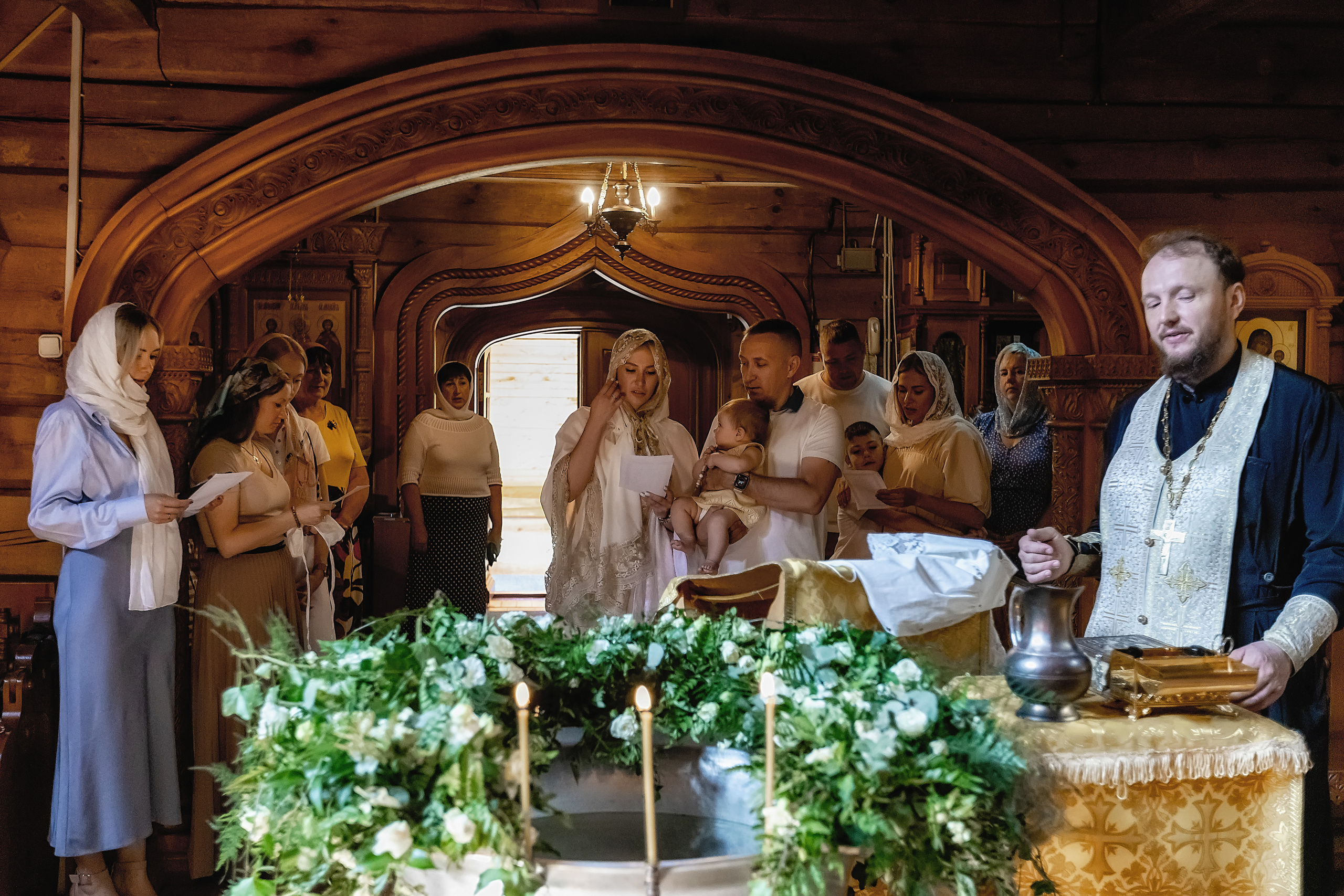 Крещение Александры. Фотограф на Таинство Крещения и Венчания в Москве и МО