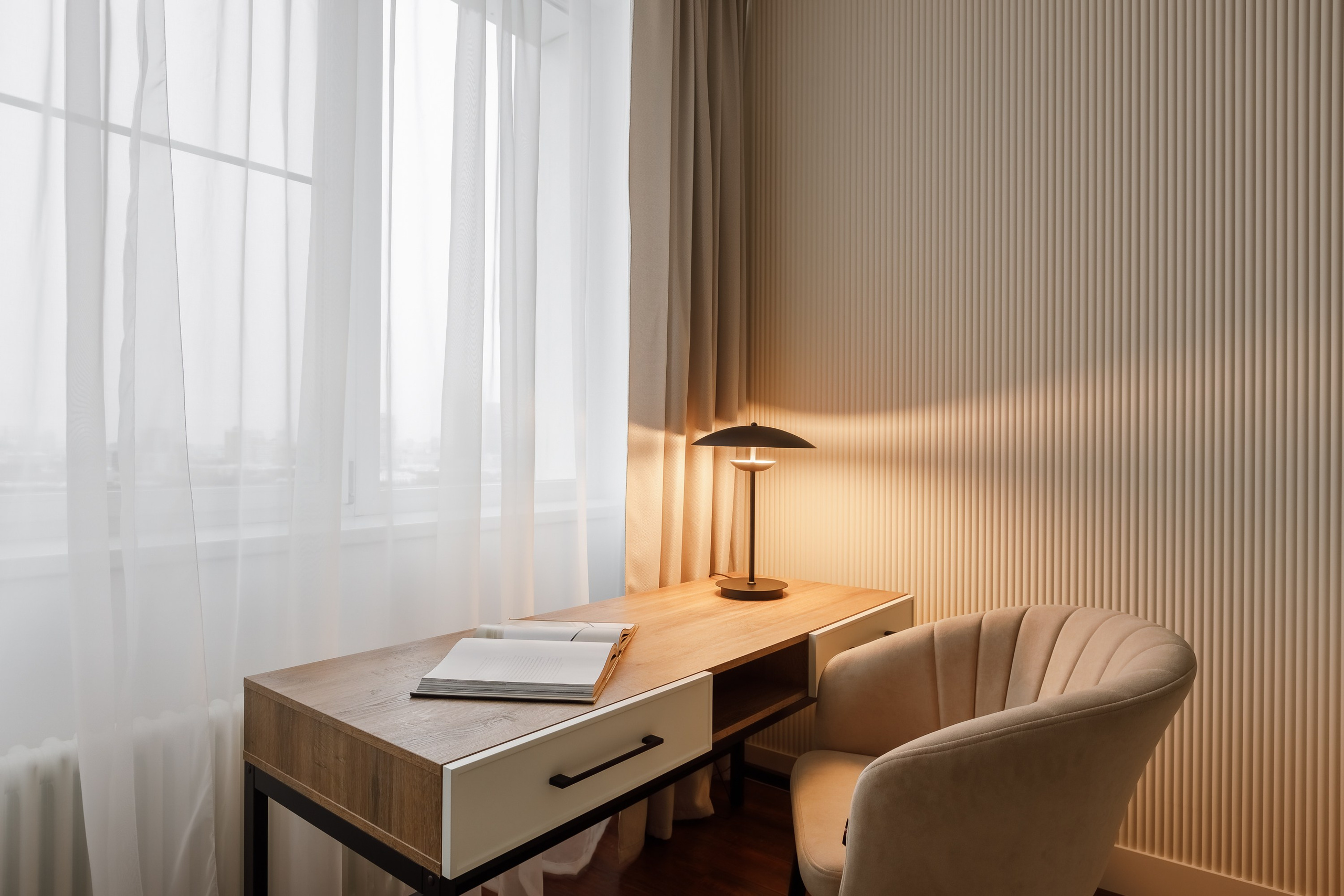 Бежевая квартира в Аэробусе. Интерьерный фотограф в Москве Роман Потапов