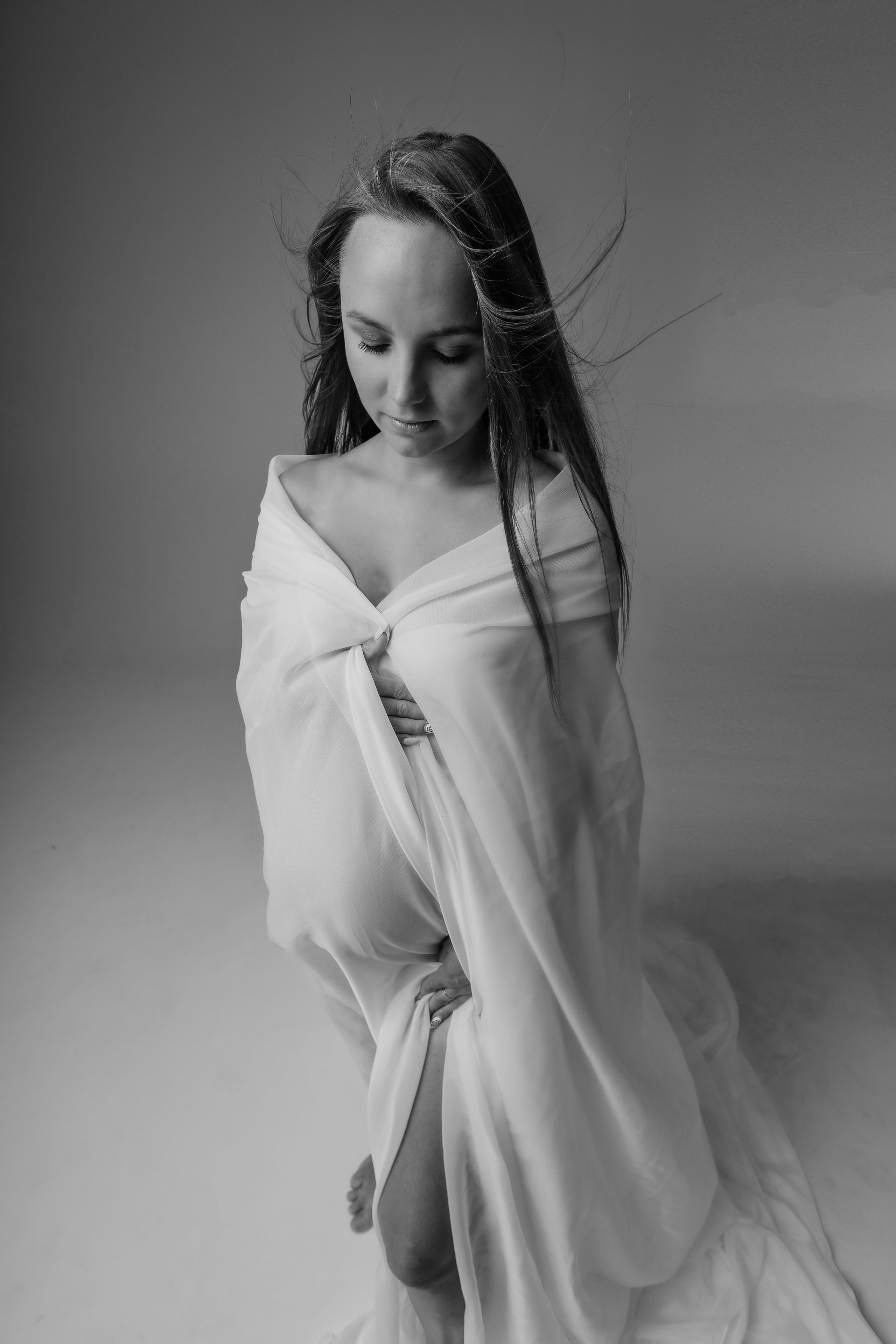 Струящийся фатин. Колесникова Татьяна. Фотограф новорожденных Щёлково, Москва, Королев